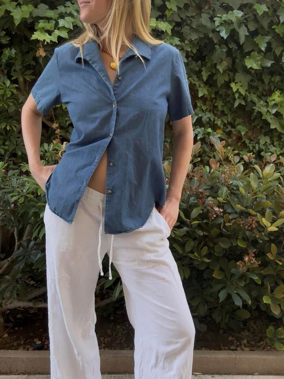 Denim Button Down Shirt