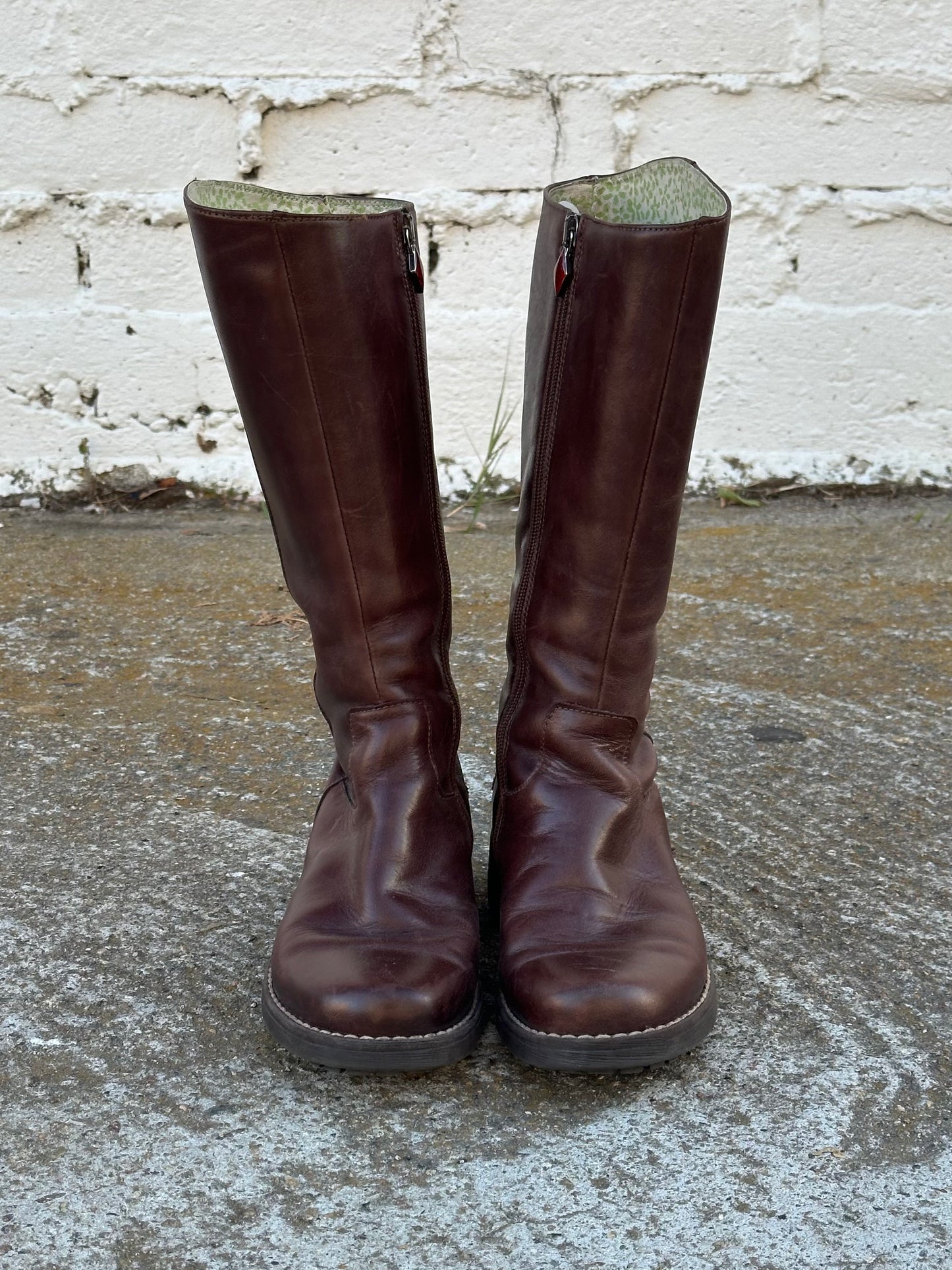 Brown Leather Daisy Boots