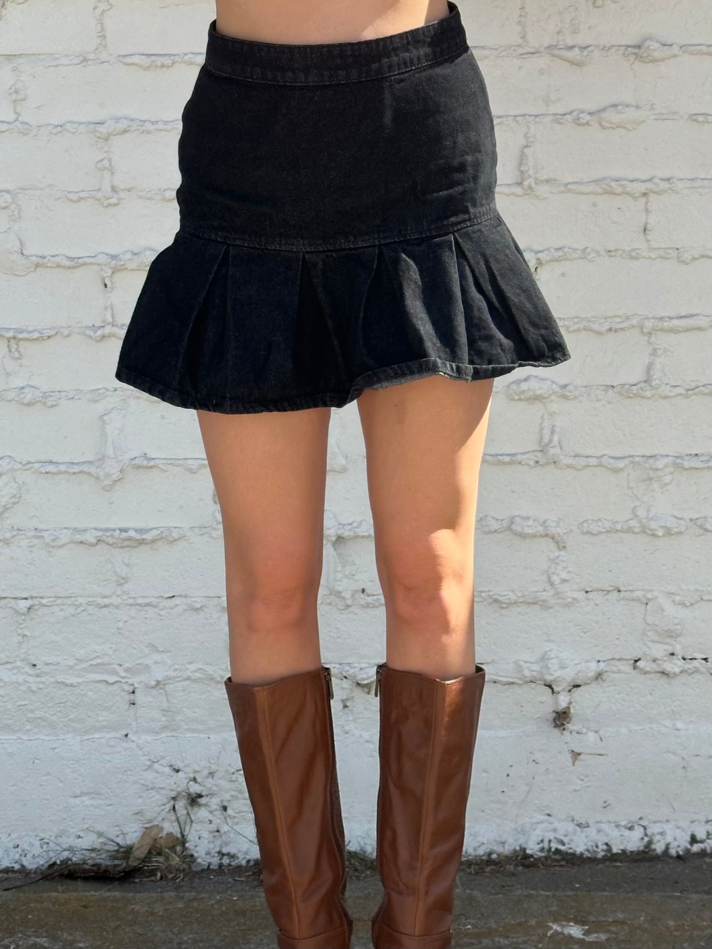Lioness Dark Denim Mini Skirt