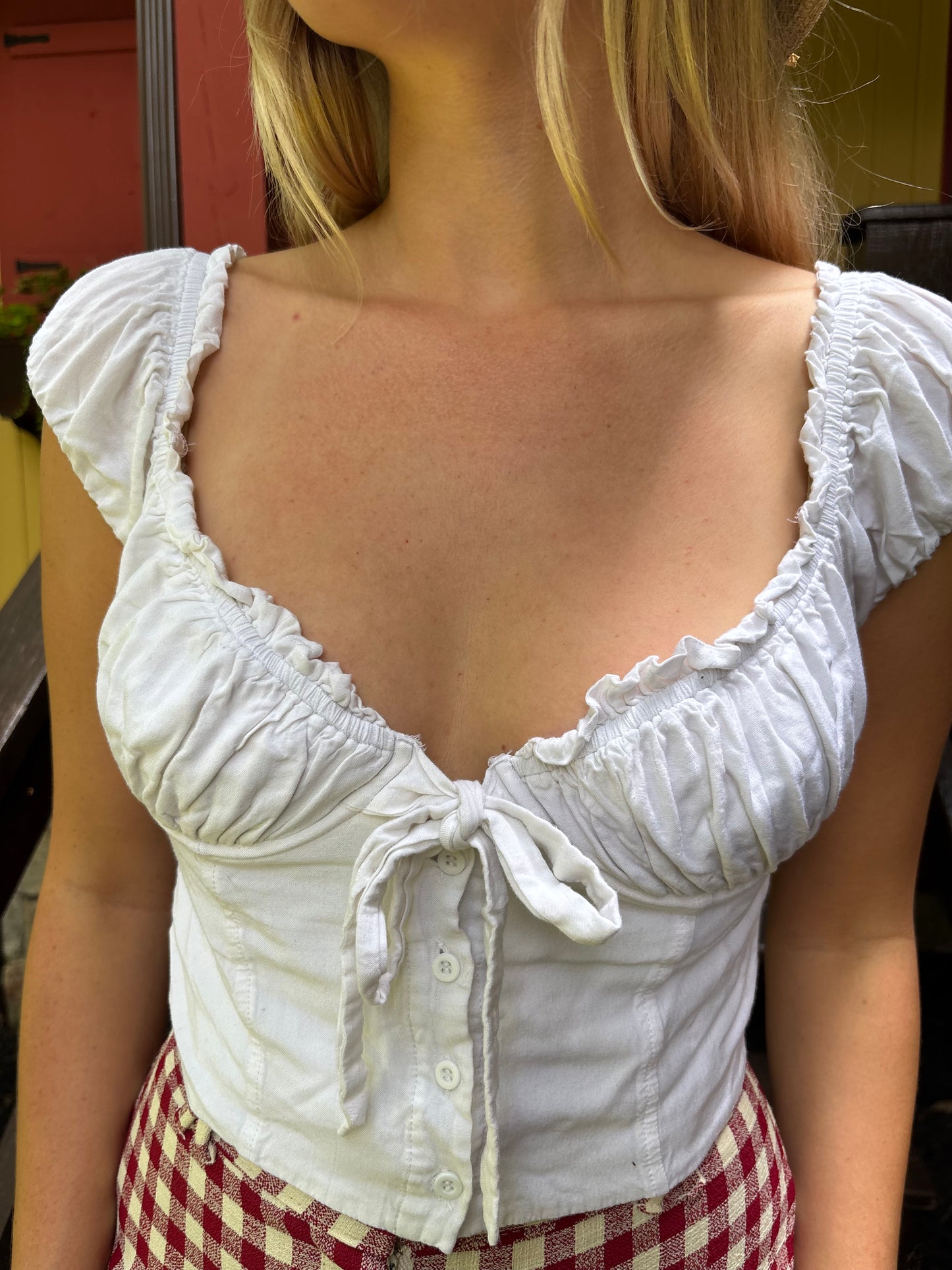 White Milkmaid Top