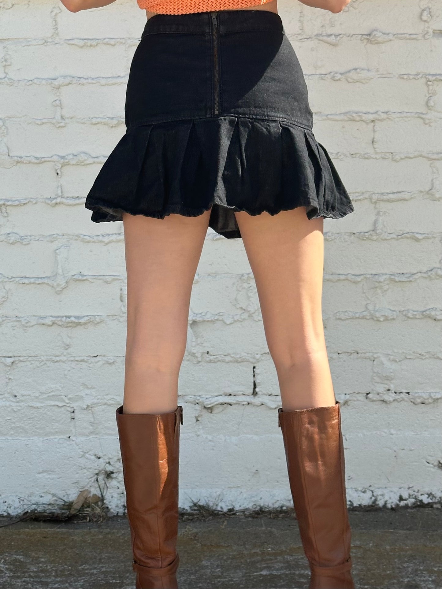 Lioness Dark Denim Mini Skirt