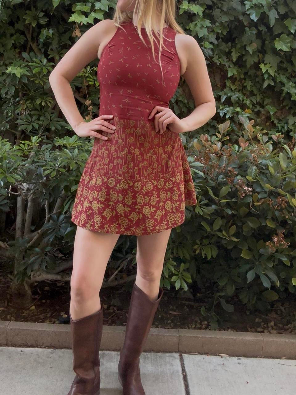 Ann Taylor High-Neck Mini Dress