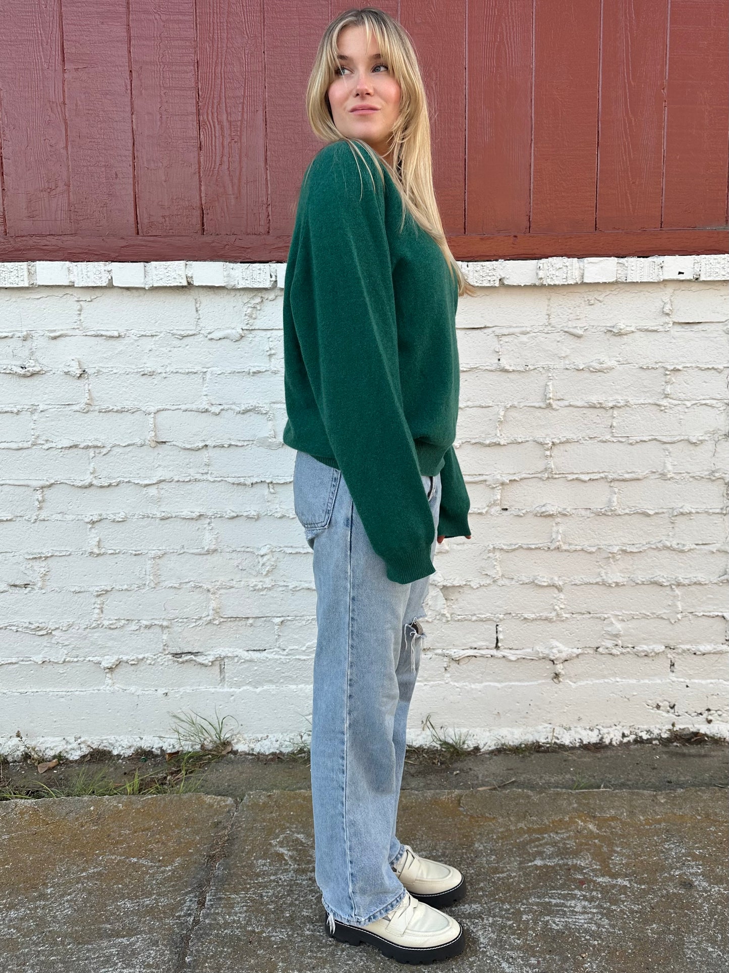 Green Cashmere Sweater