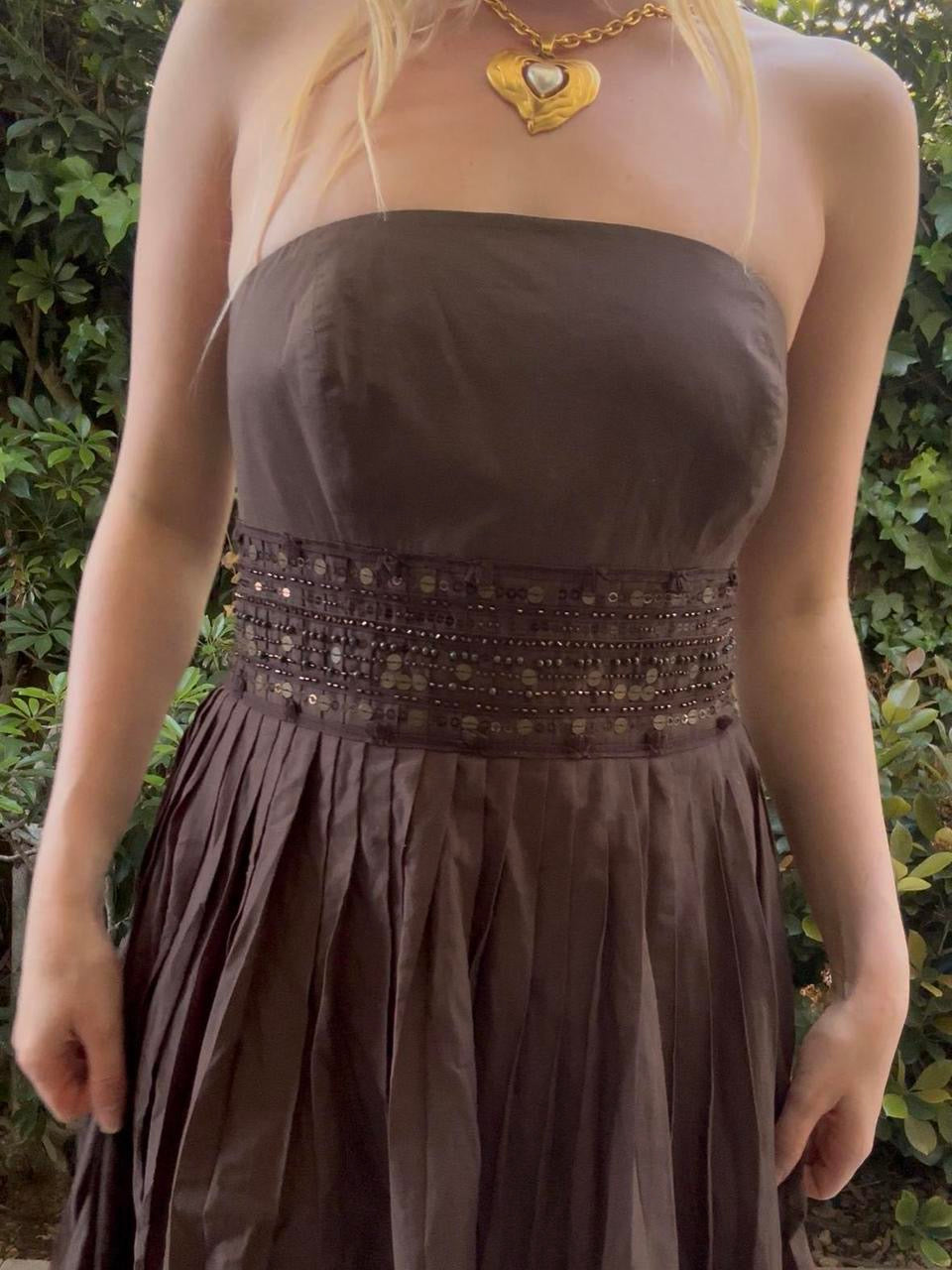 Y2K Strapless Midi Dress