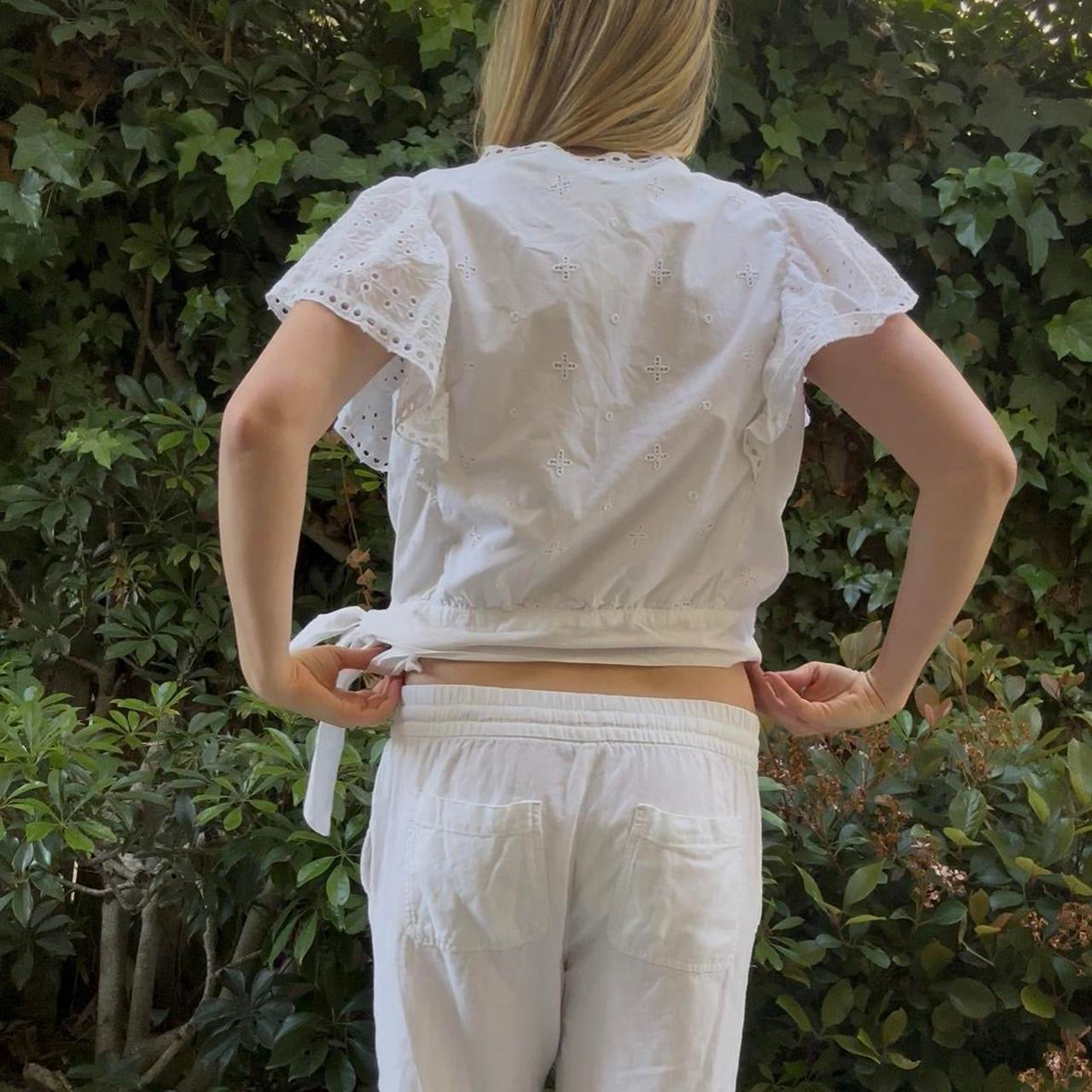 White Eyelet Top