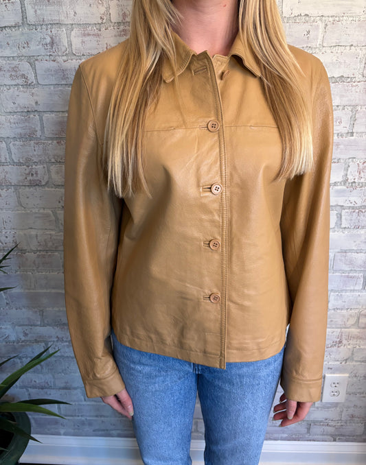 Vintage Tan Leather Jacket