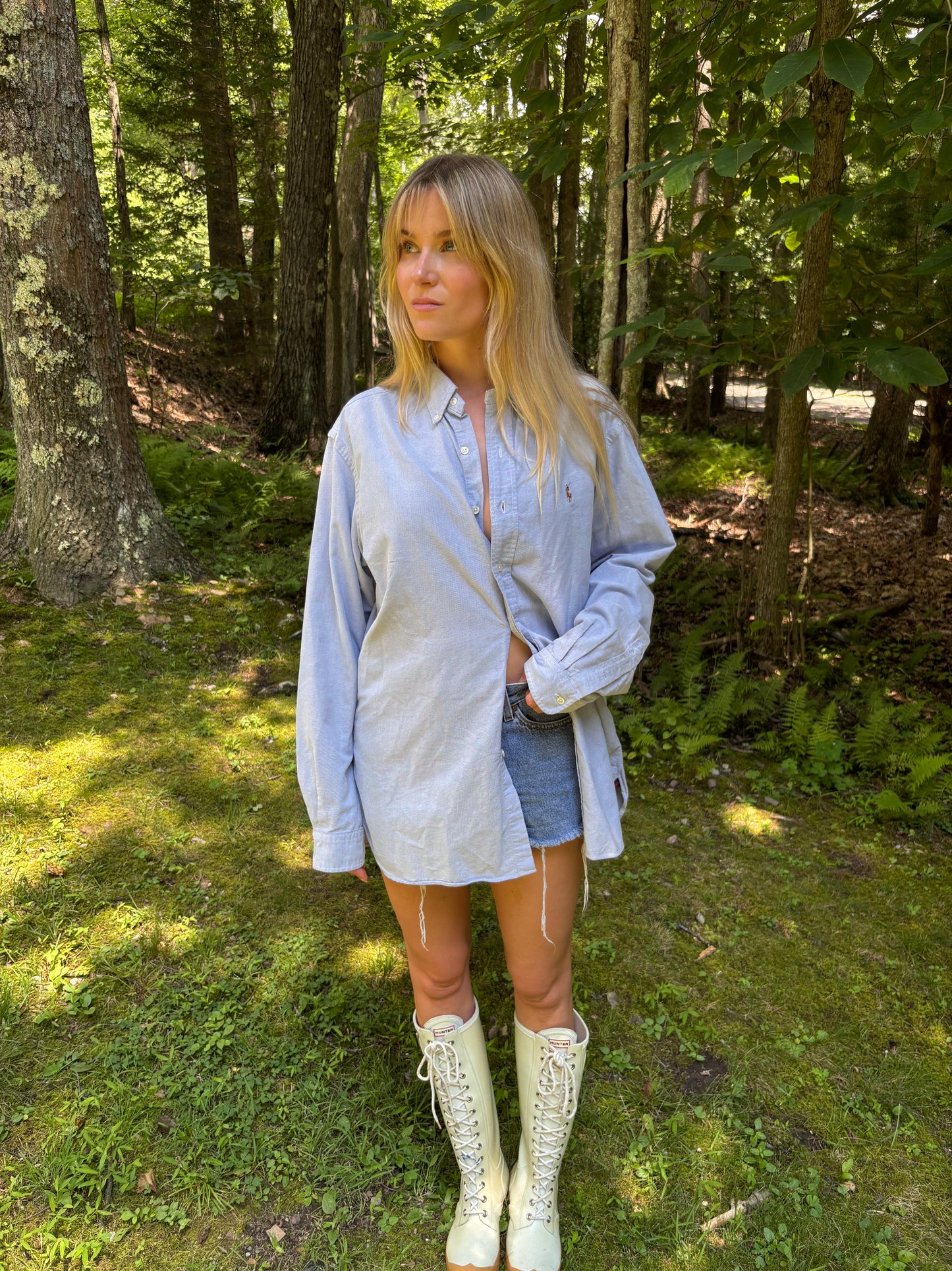 Vintage Baby Blue Ralph Lauren Button Down