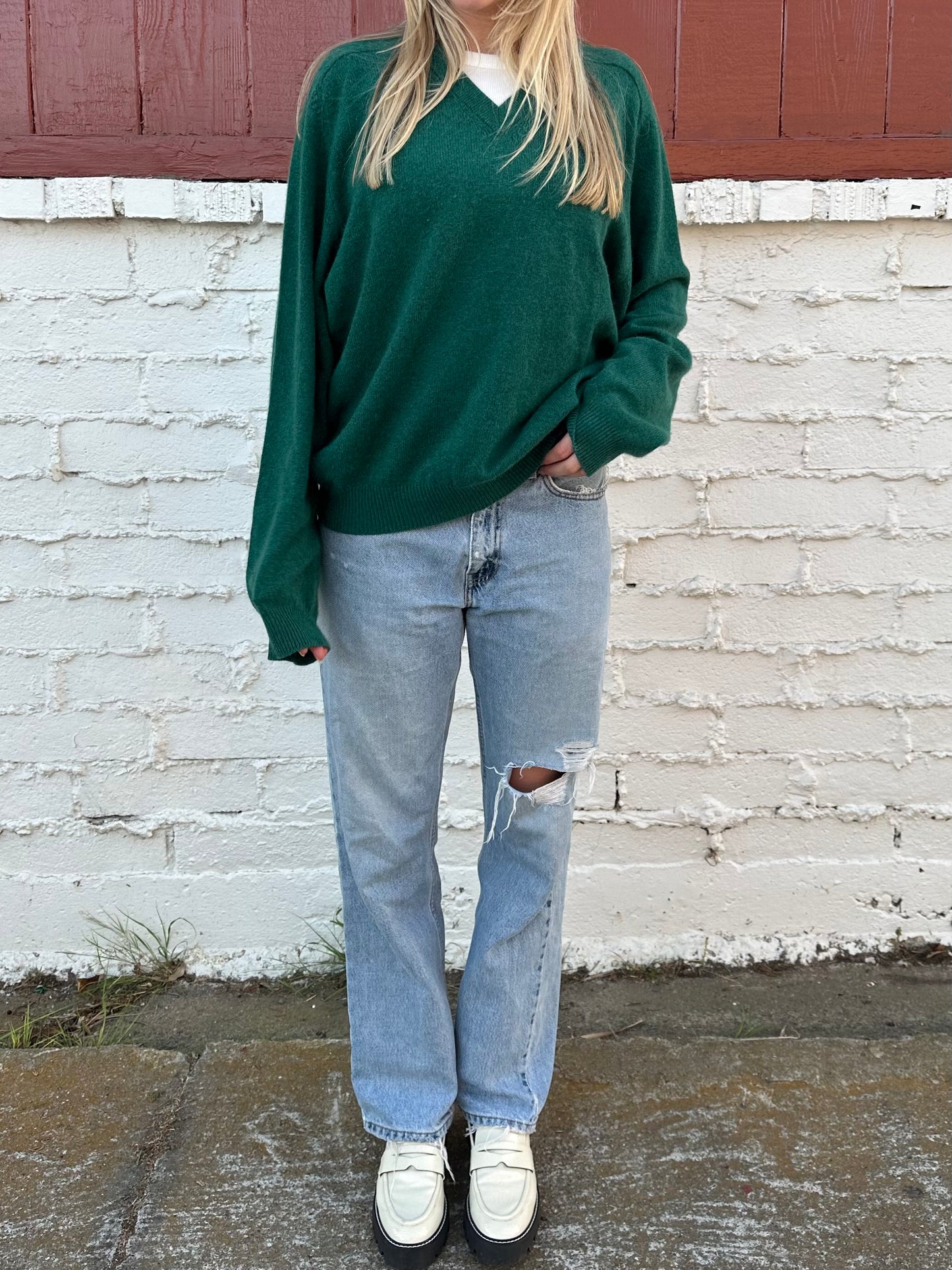 Green Cashmere Sweater