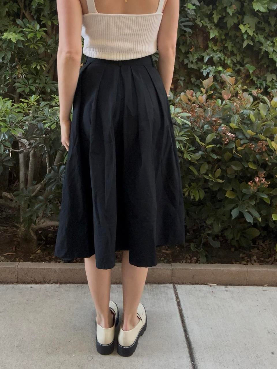 Black Bubble Midi Skirt