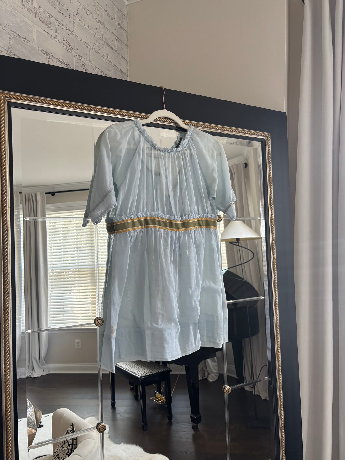 Vintage Baby Blue Baby Doll Top