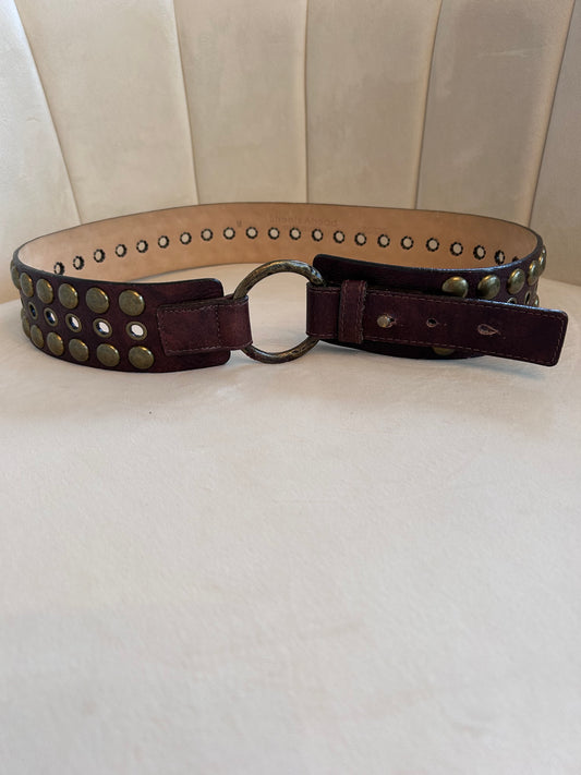 Vintage Brown Leather Belt