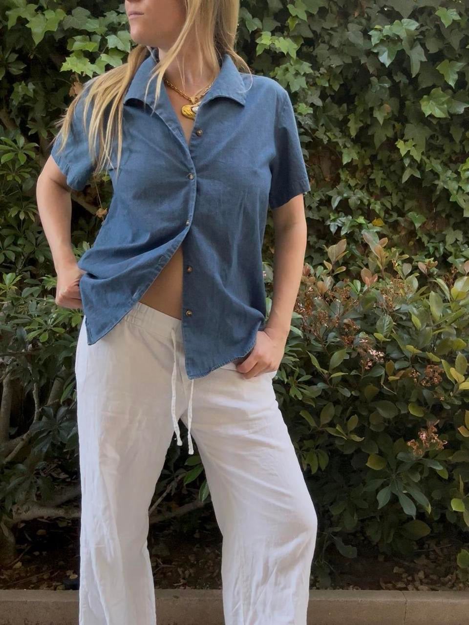 Denim Button Down Shirt
