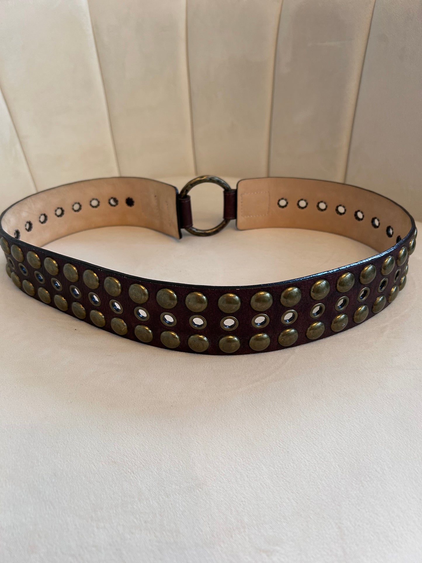 Vintage Brown Leather Belt