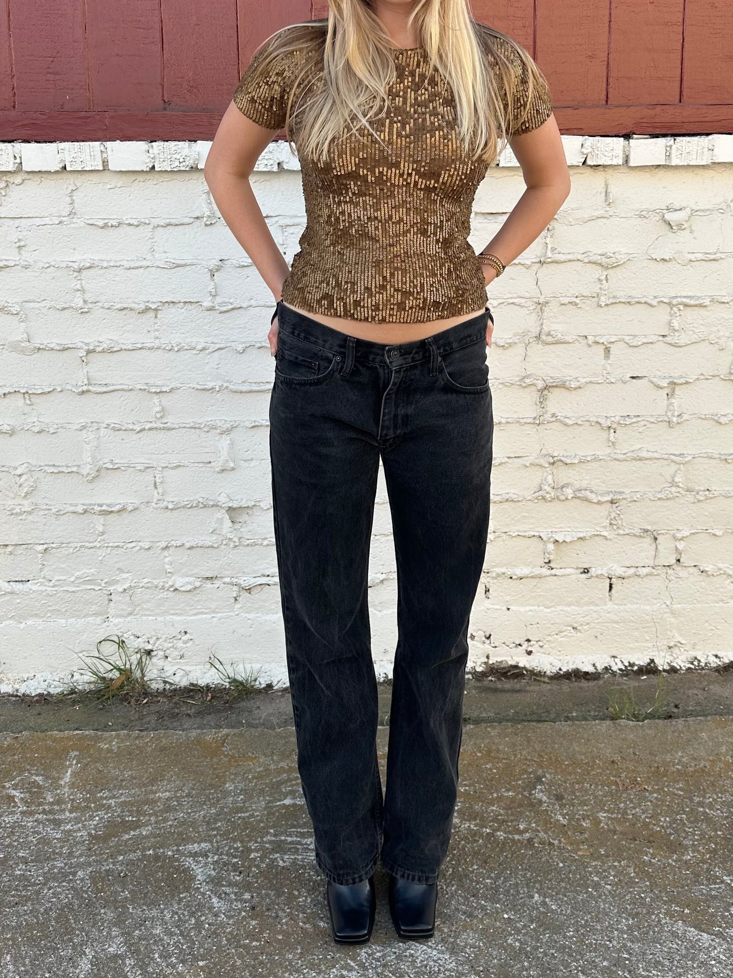 Bronze Sequin Top