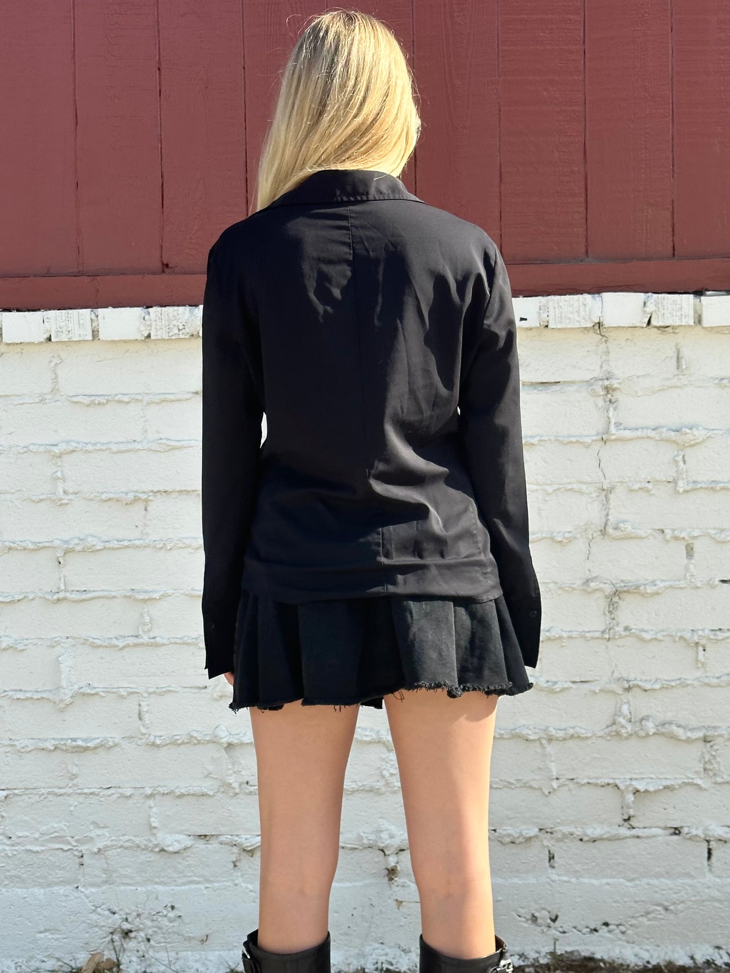 Black Button Up Top