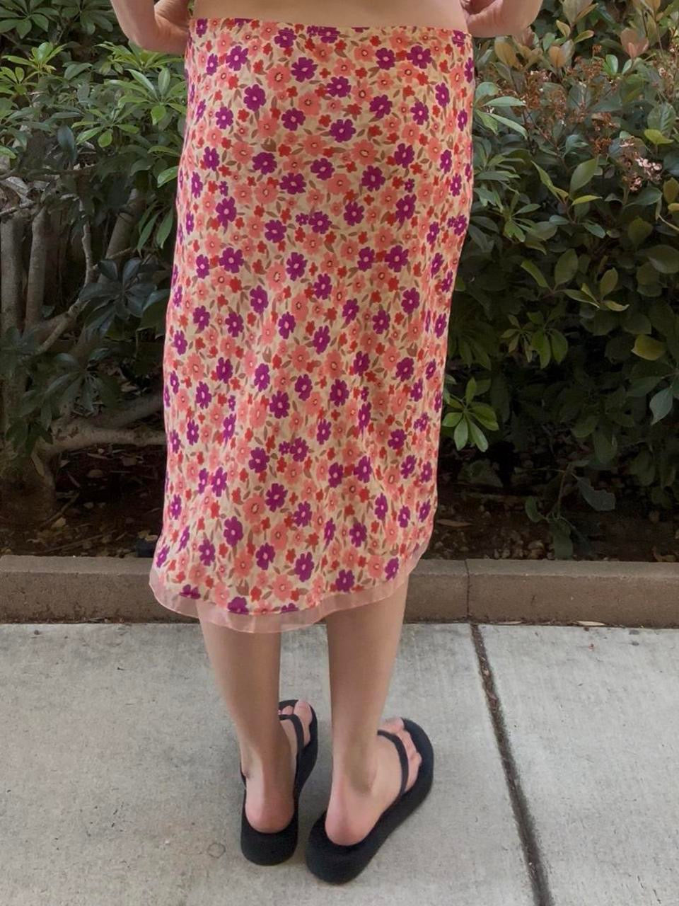 Y2k Floral Midi Skirt