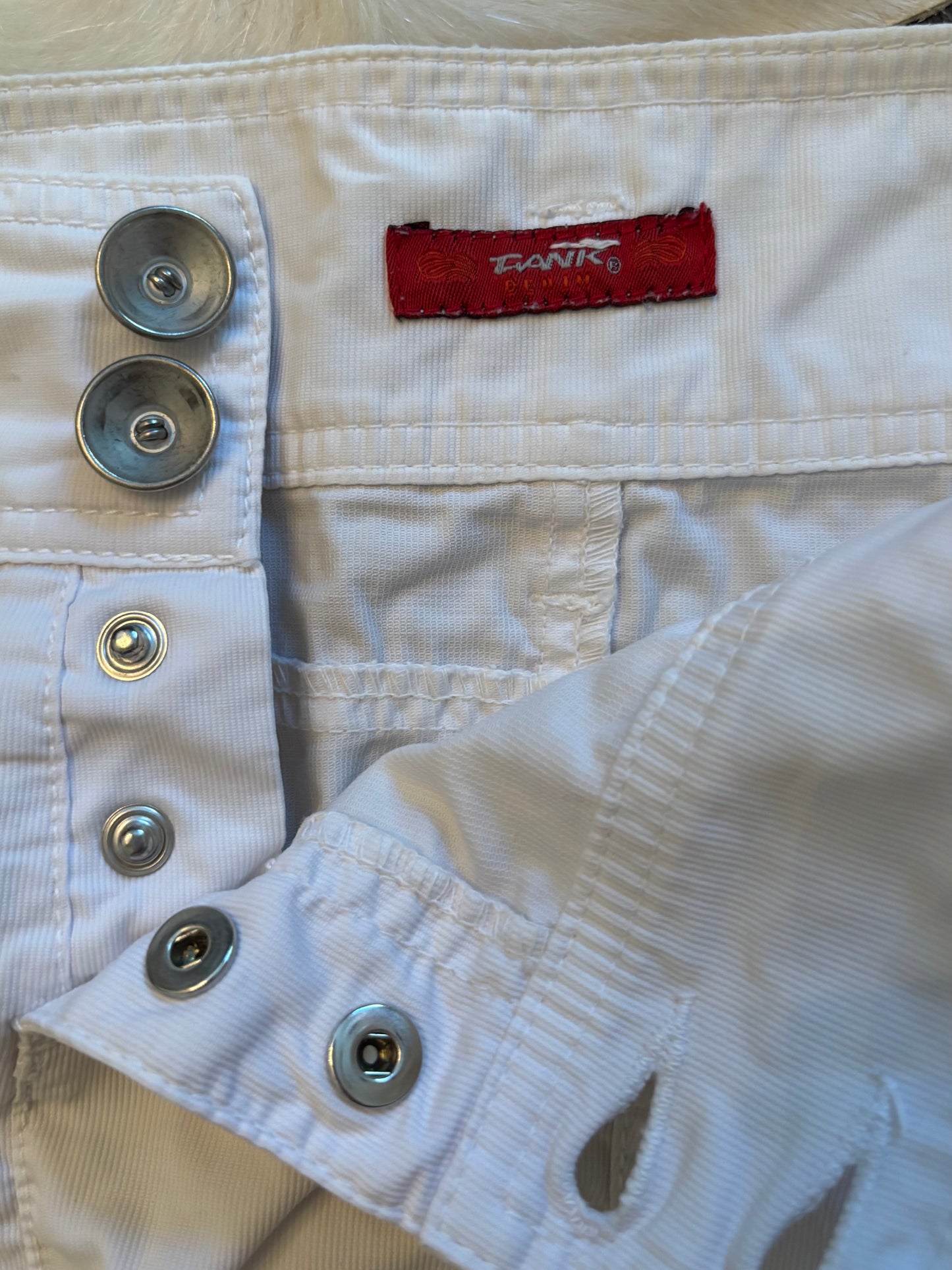 Y2k White Cargo Mini Skirt