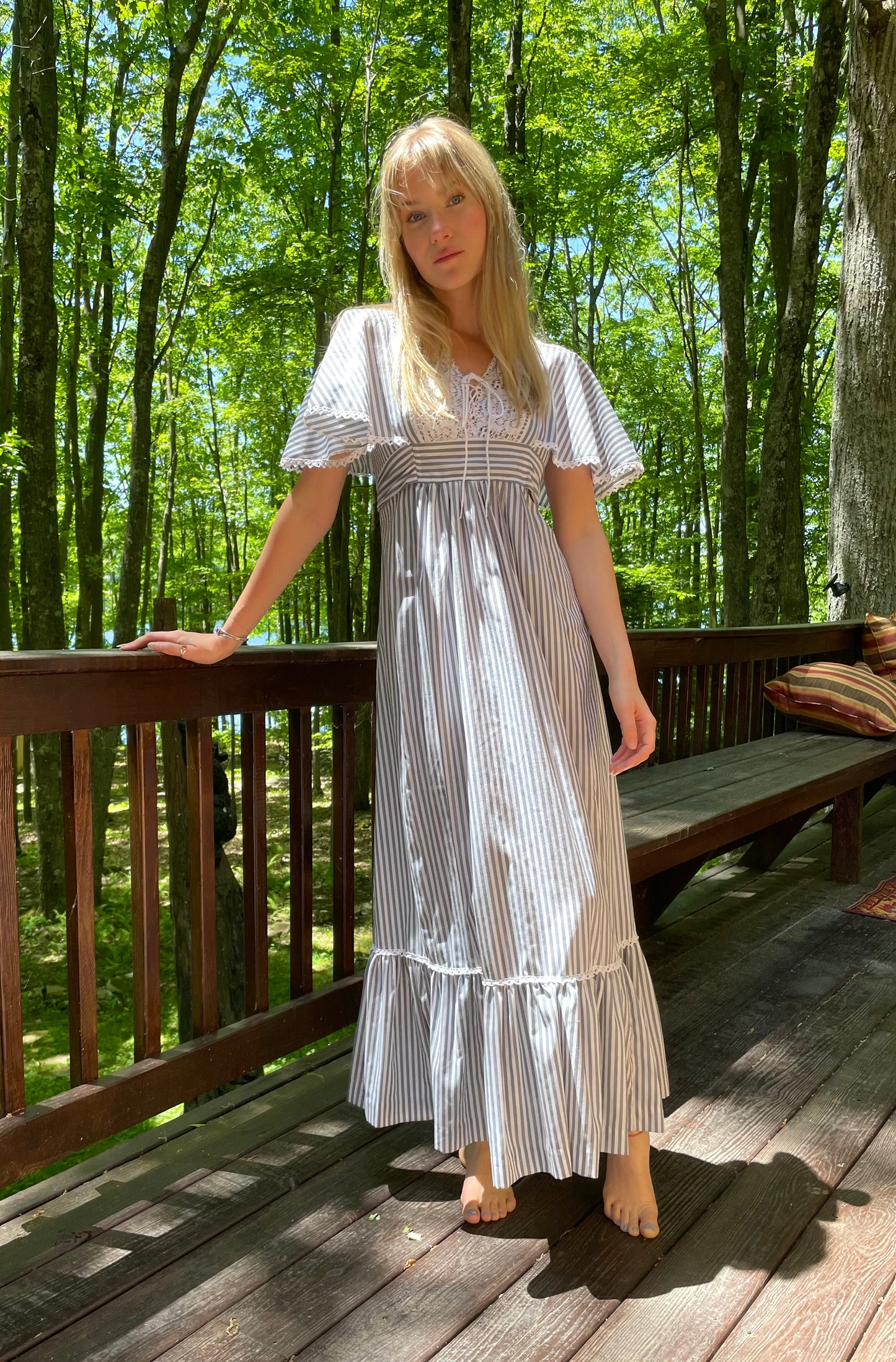 1970s Vintage Prairie Dress