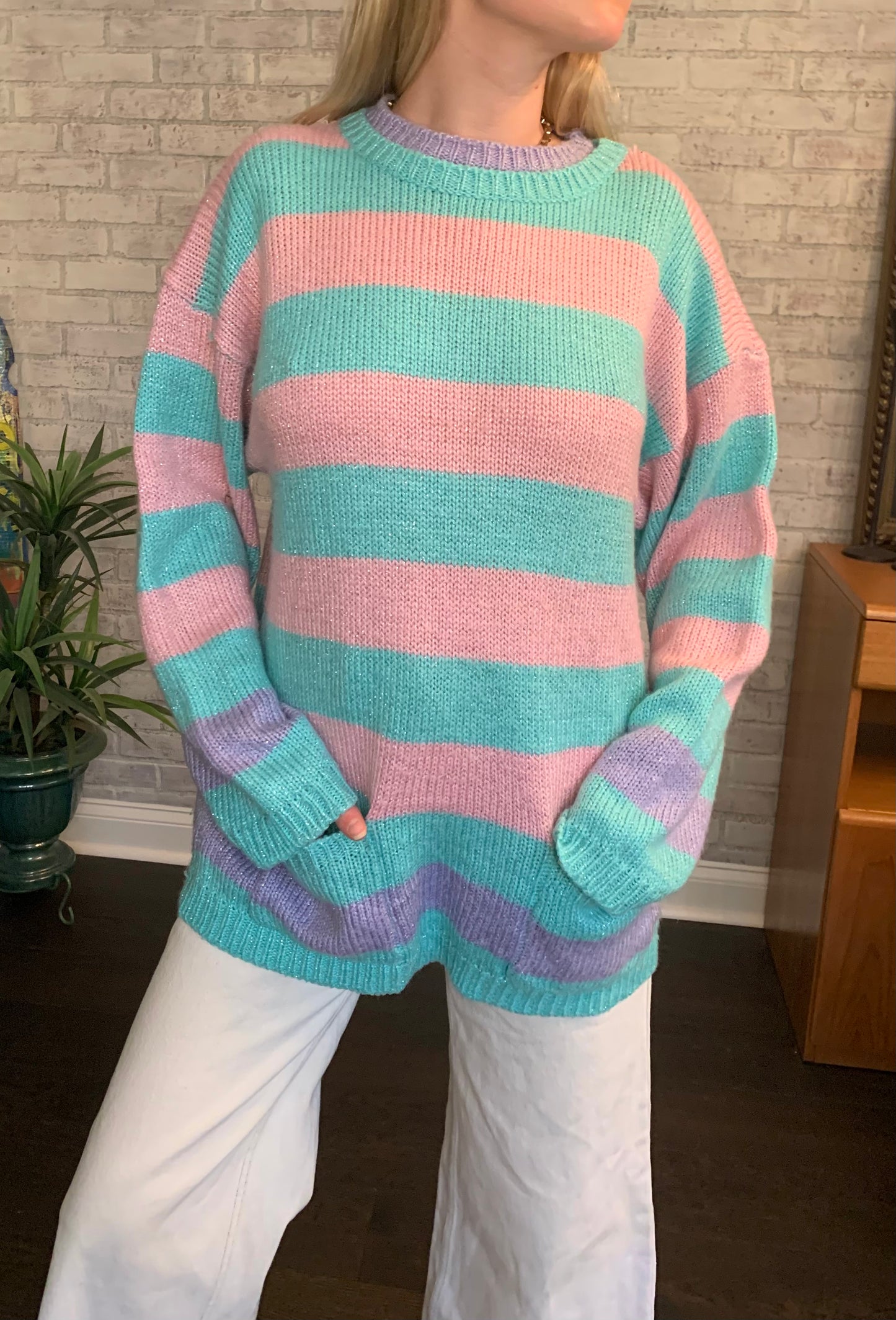 Pastel Striped Summer Knit Sweater