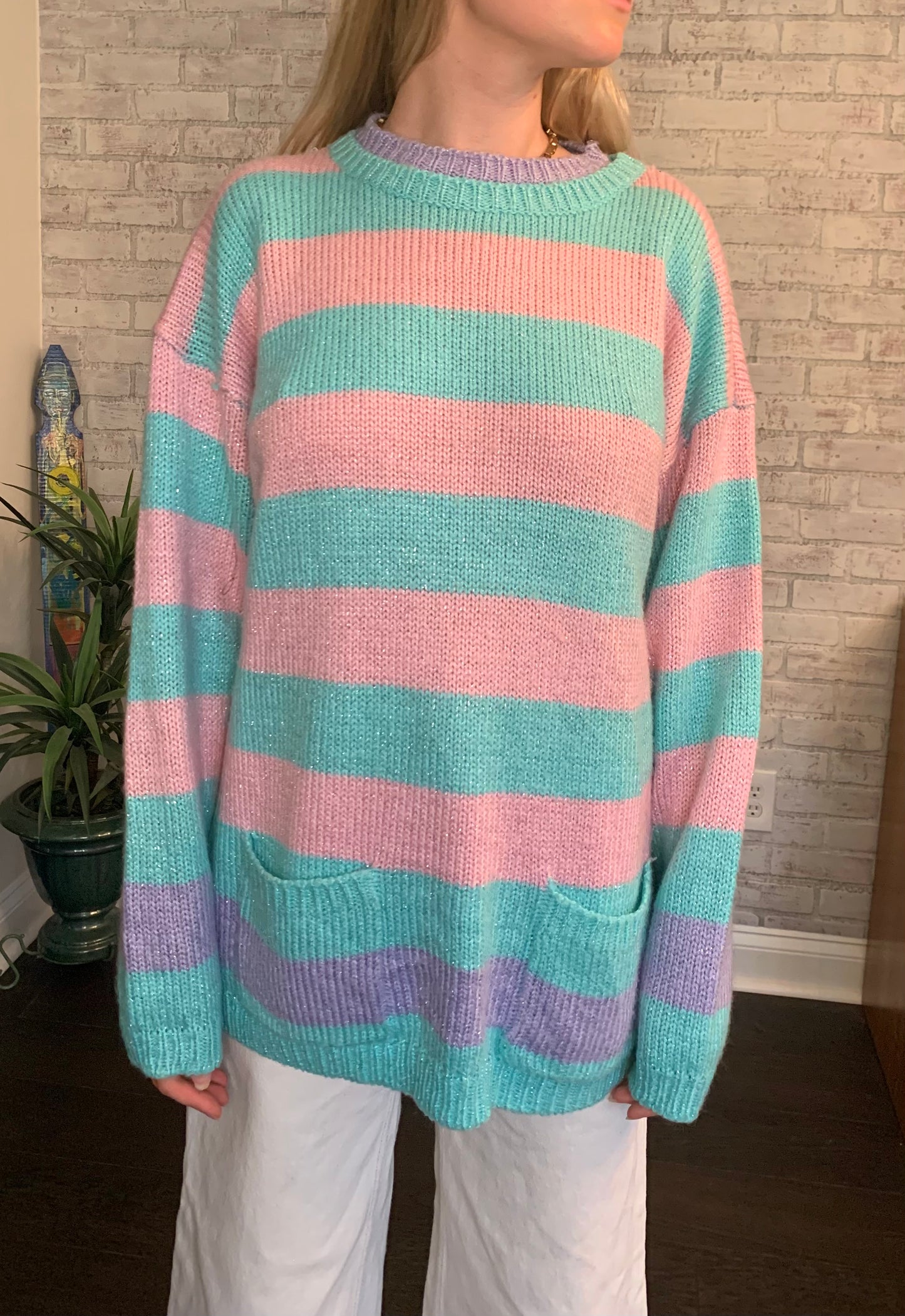 Pastel Striped Summer Knit Sweater