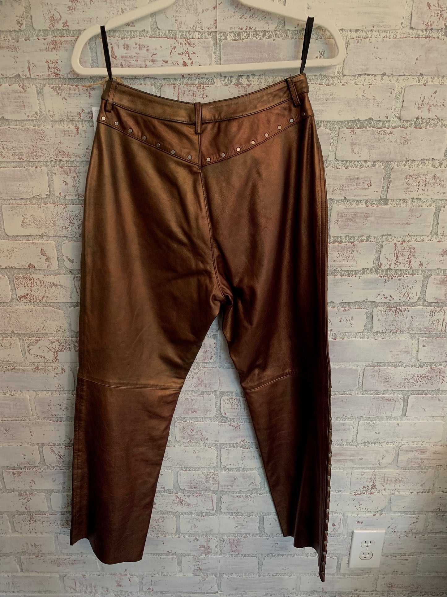 Vintage Harley Davidson Bronze Leather Pants