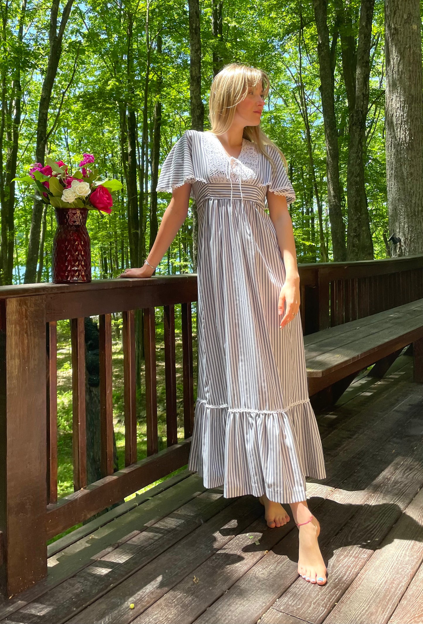 1970s Vintage Prairie Dress