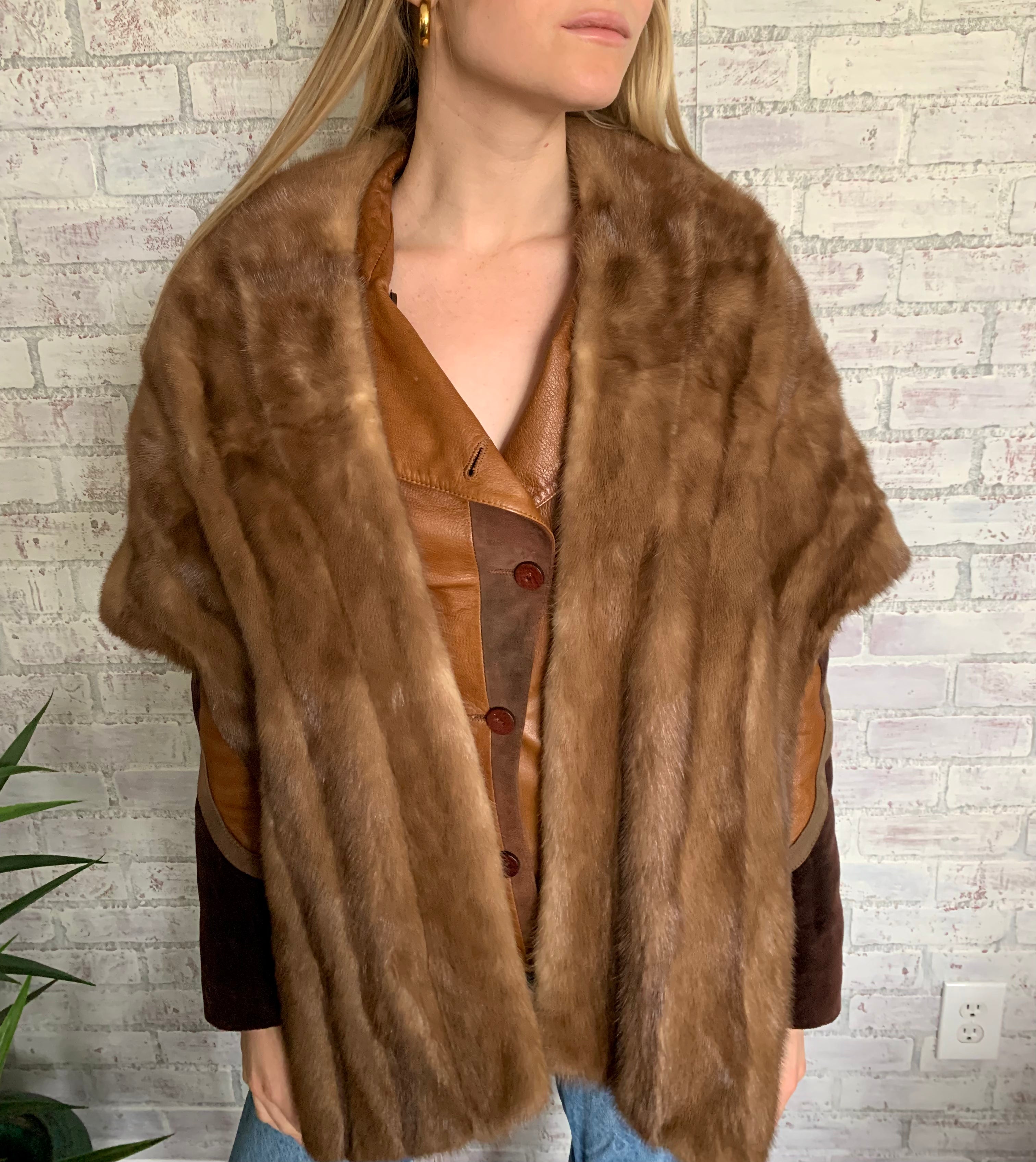Vintage Mink Fur Shawl to la mer vintage