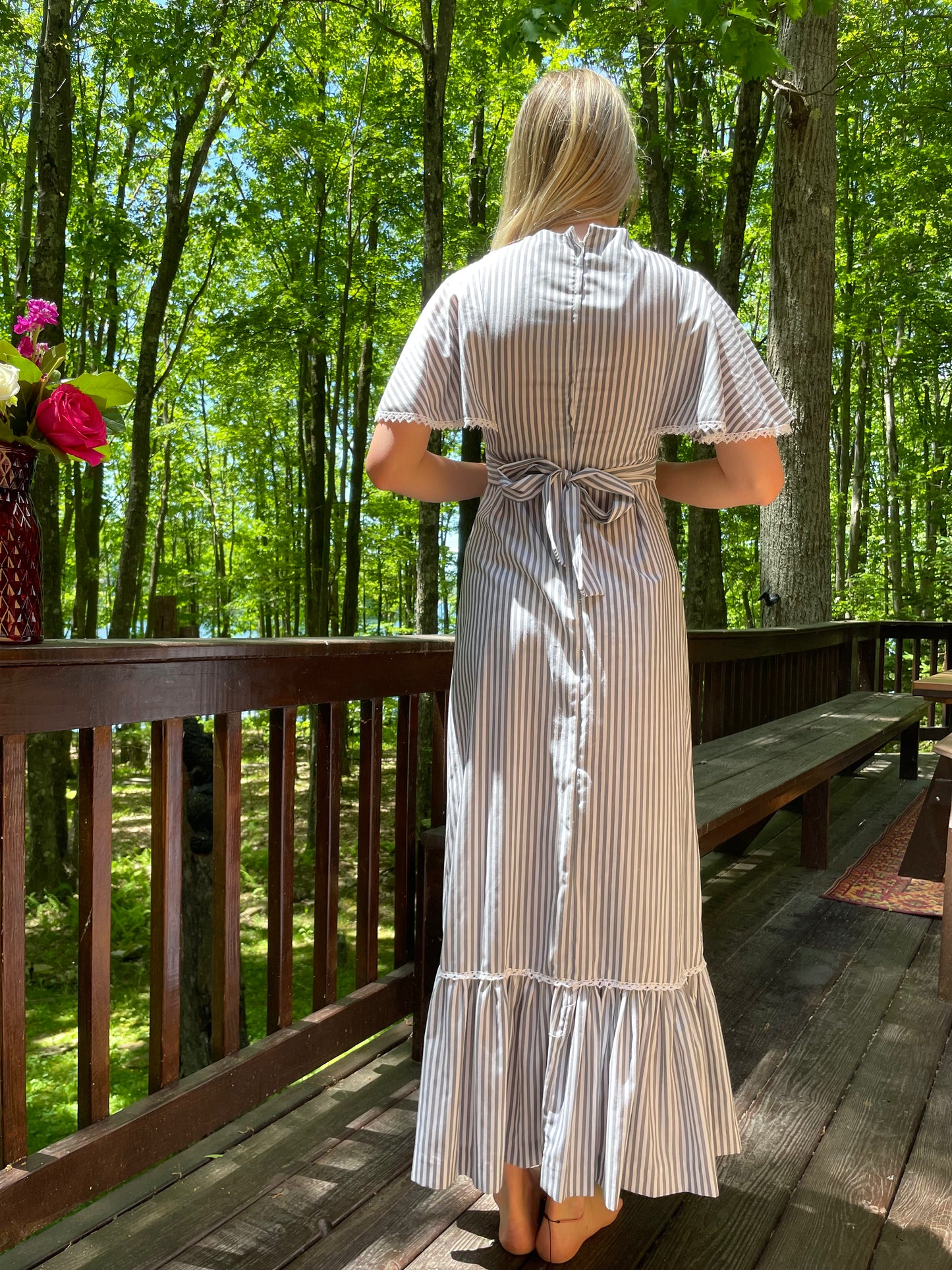 1970s Vintage Prairie Dress