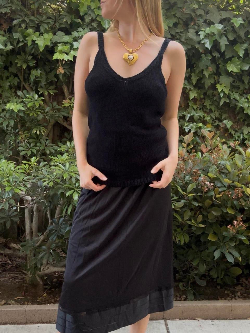 Black 100% Cotton Knit Tank