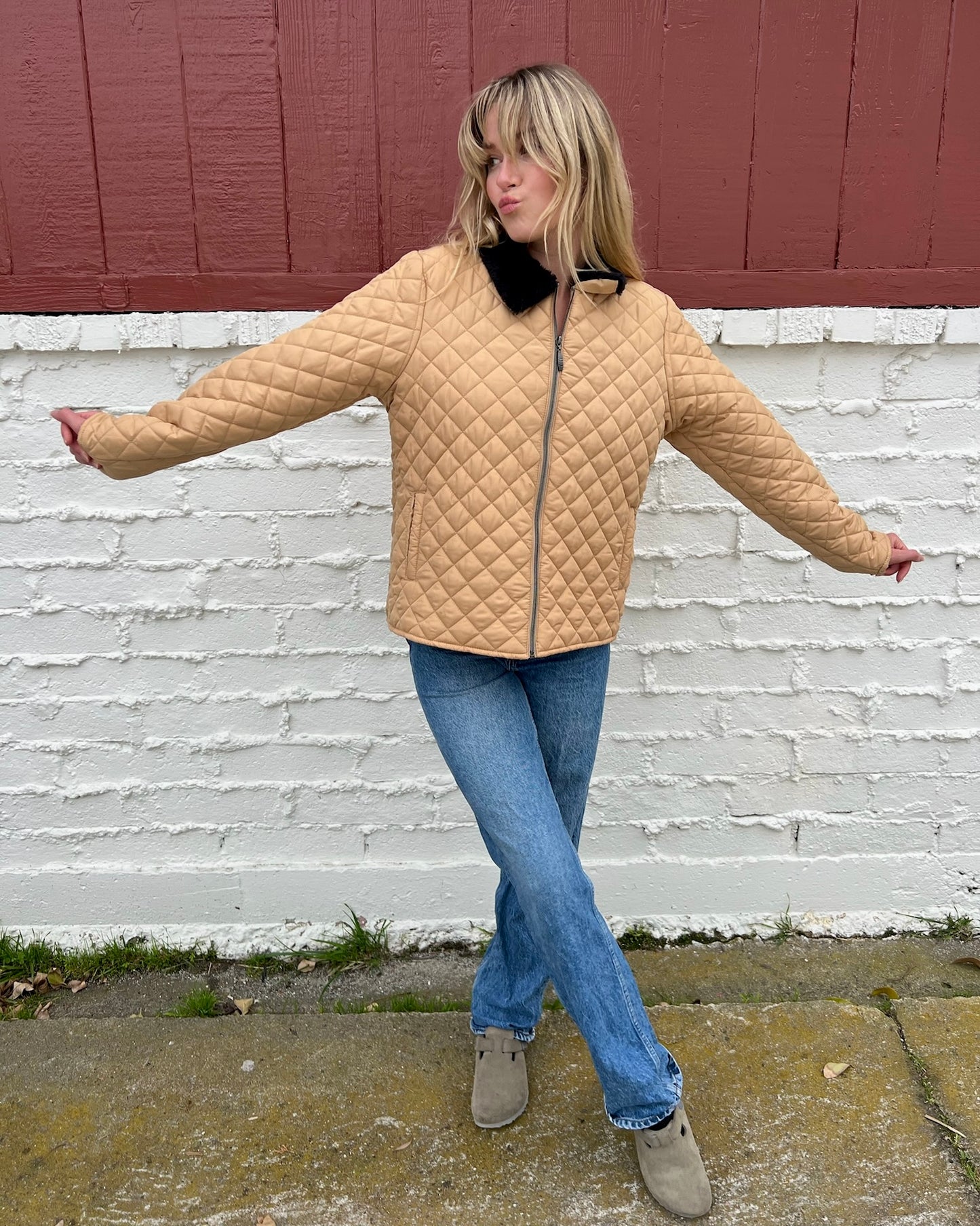 Tan Quilted Jacket