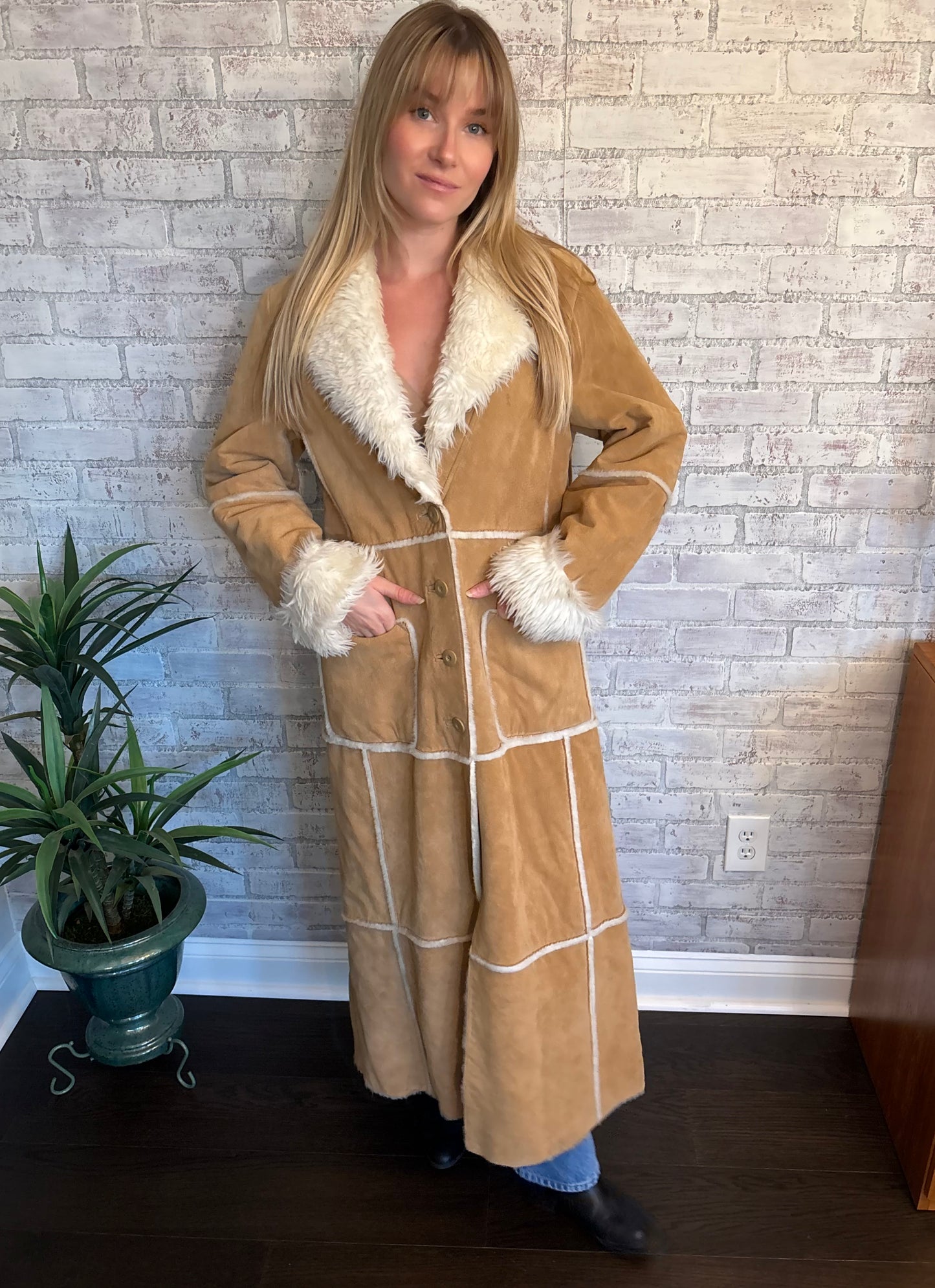 Vintage Shearling Suede Jacket