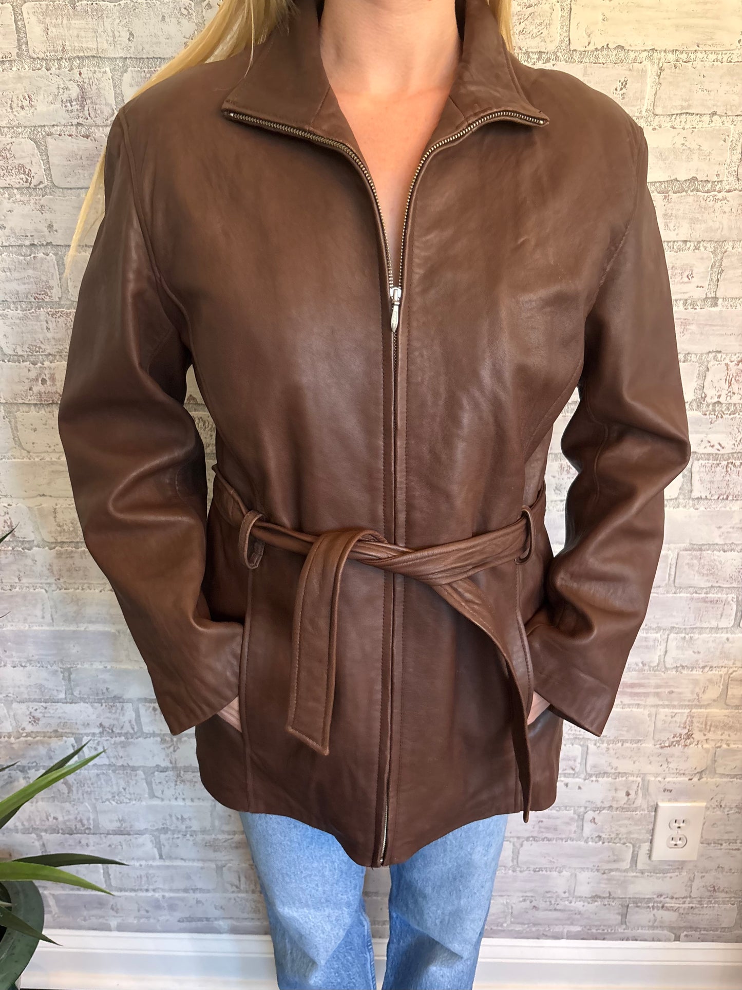 Vintage Brown Leather Jacket