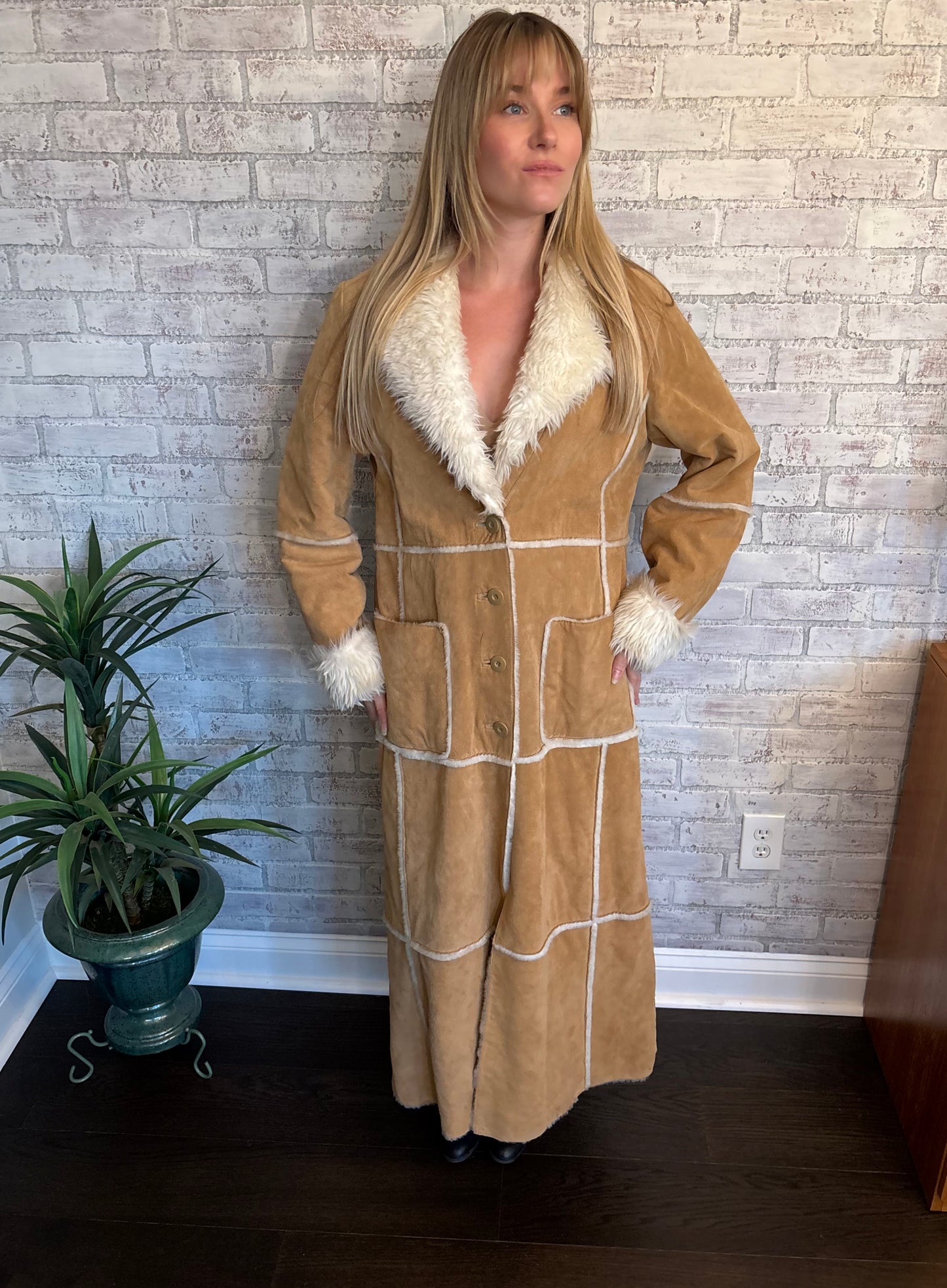 Vintage Shearling Suede Jacket