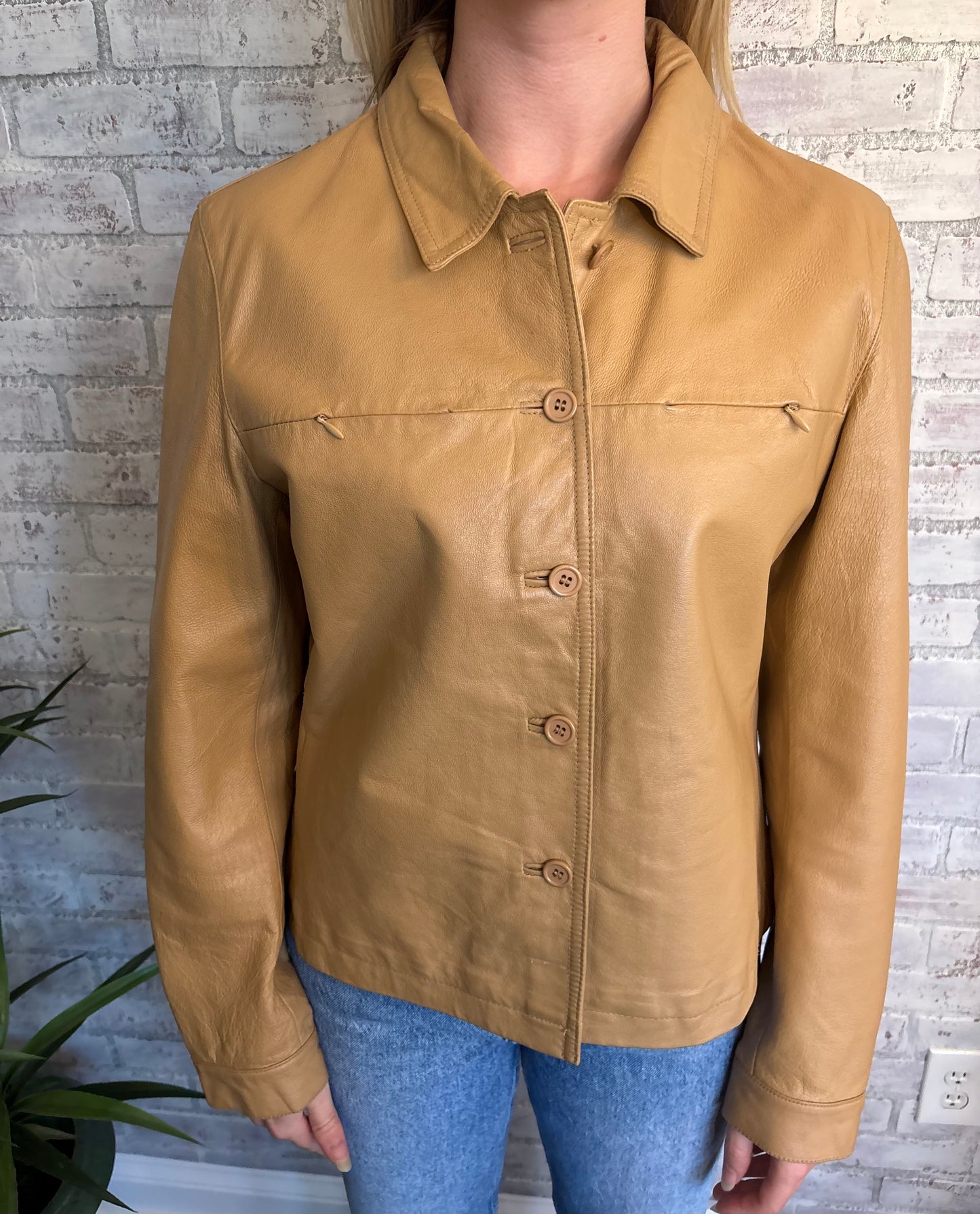 Vintage Tan Leather Jacket