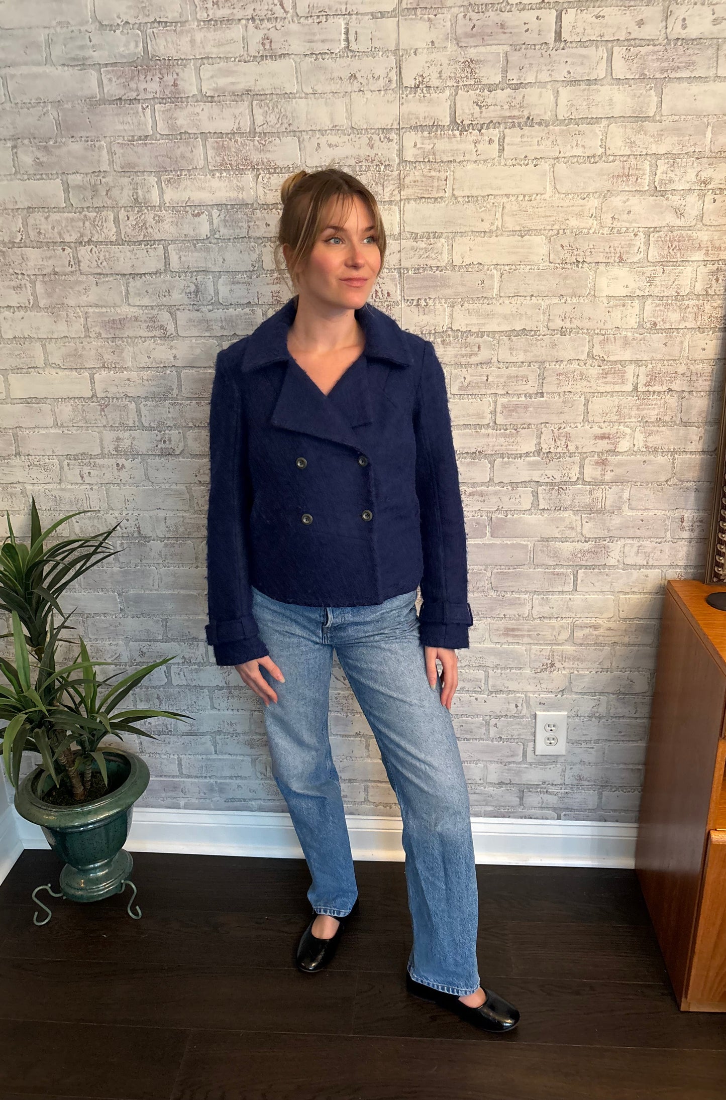 Navy Wool Coat
