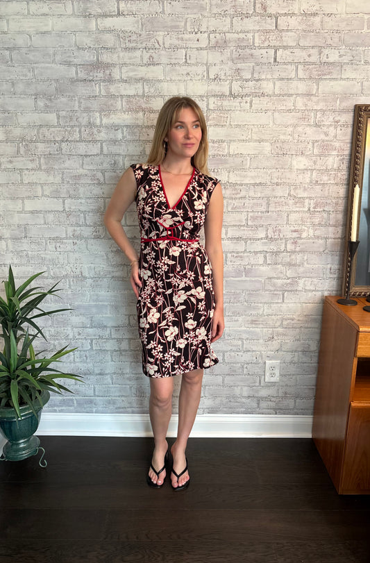 Vintage Y2k Floral V-Neck Dress