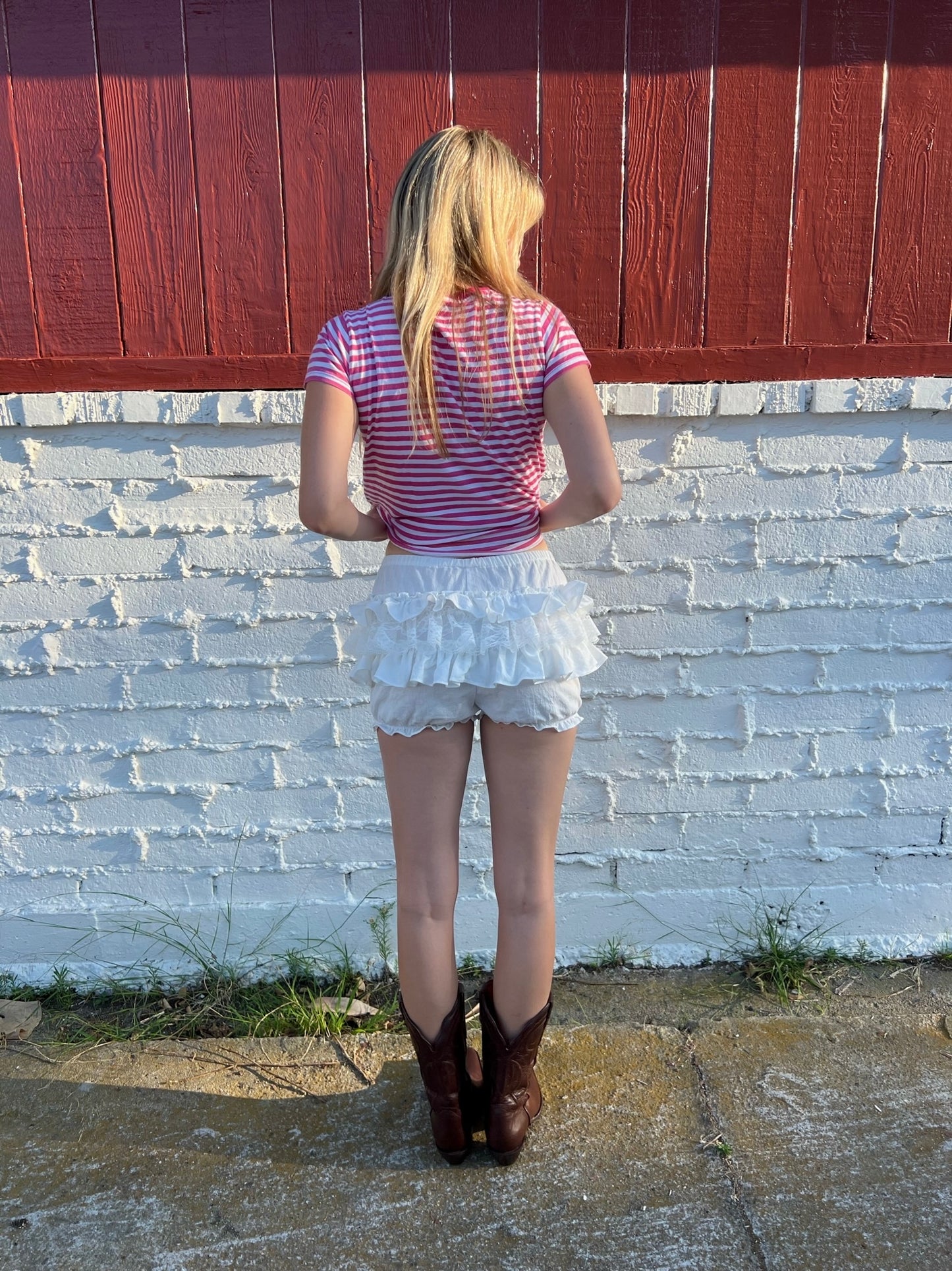 Handmade White Lace Bloomer Shorts