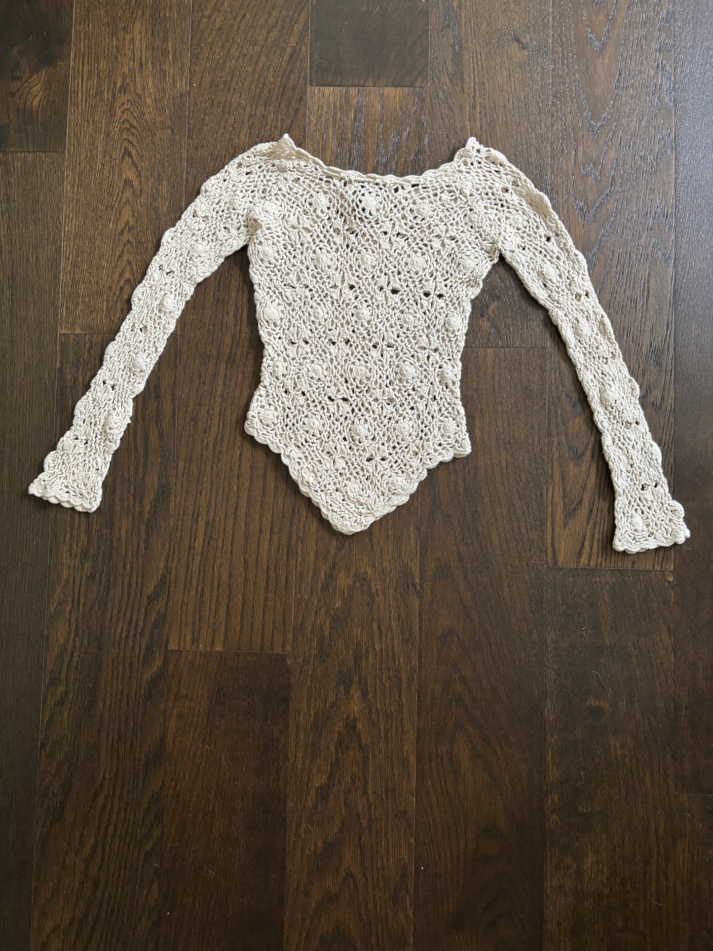 Vintage Cream Crochet Top