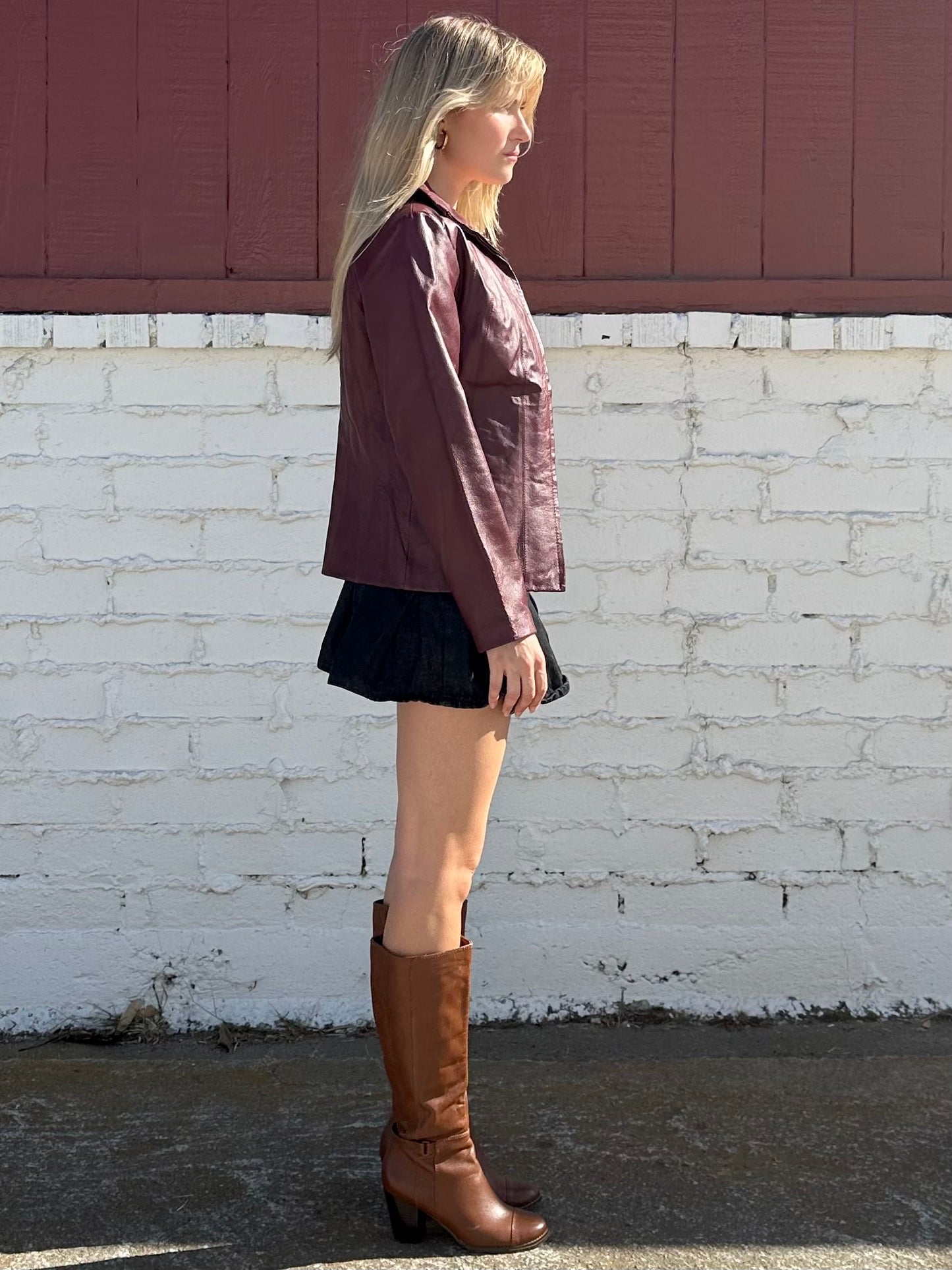 Burgundy Leather Jacket