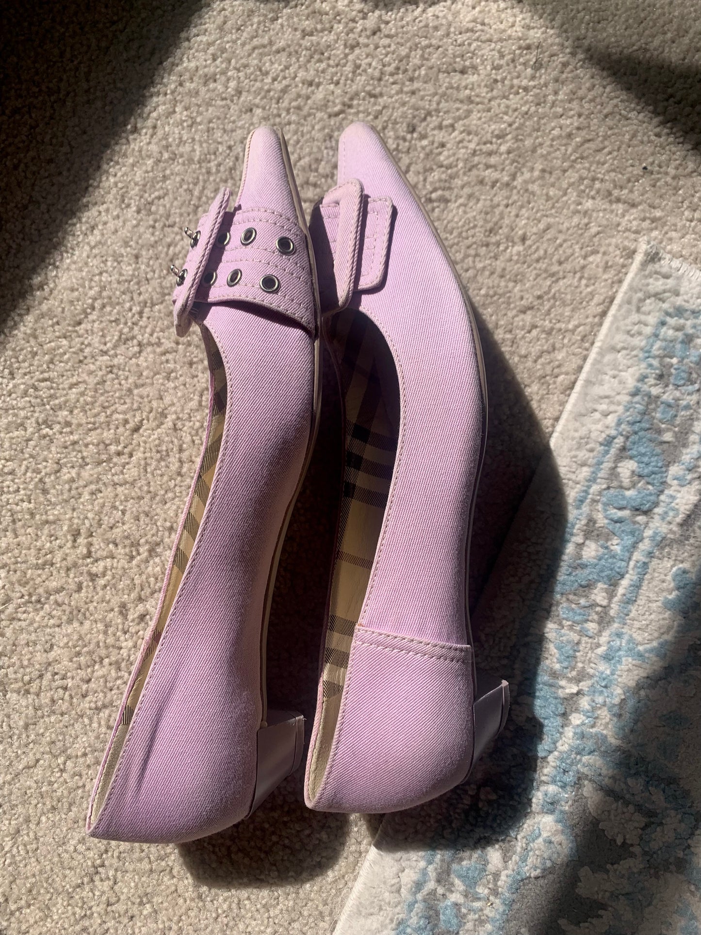 Vintage Burberry Lavender Flats