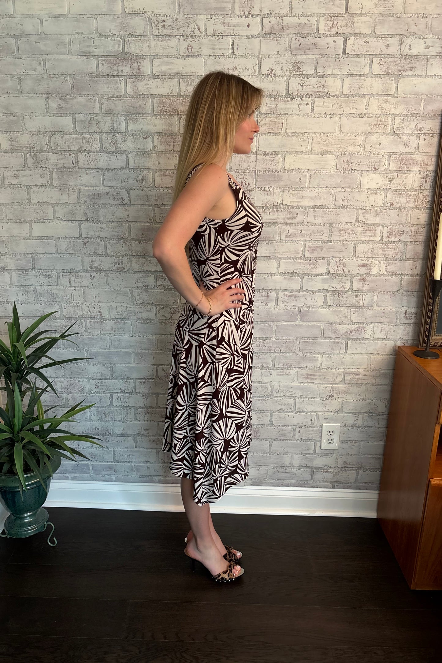 Vintage Y2k Sleeveless Printed Dress