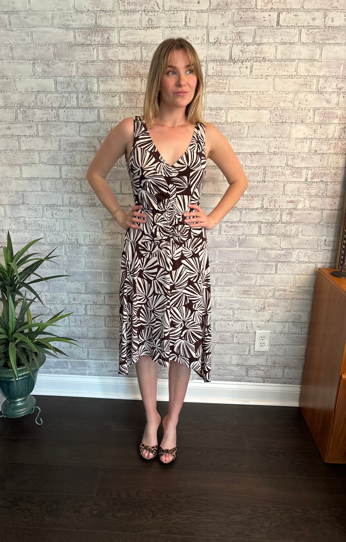 Vintage Y2k Sleeveless Printed Dress
