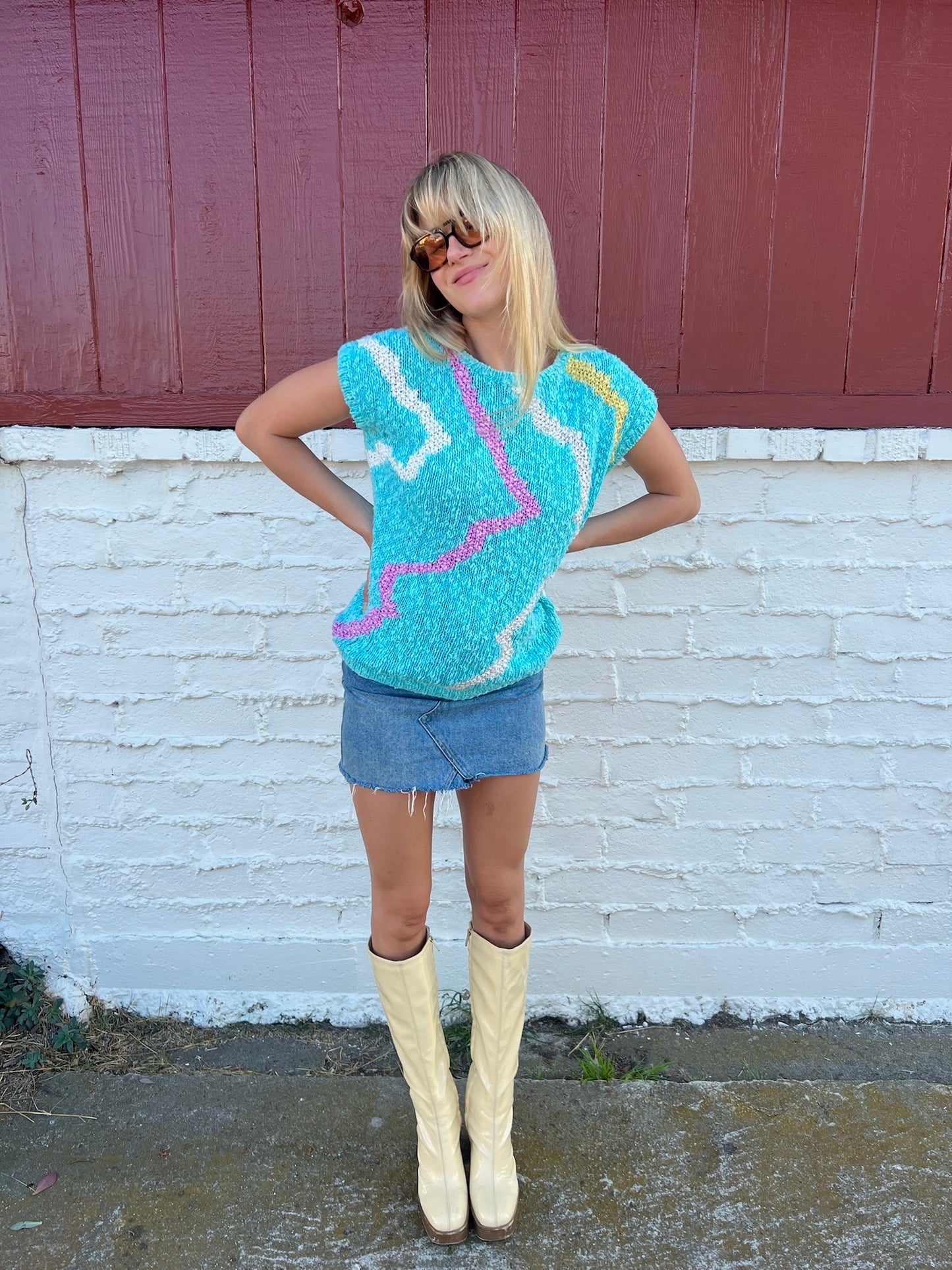 Funky 80’s Sweater Top