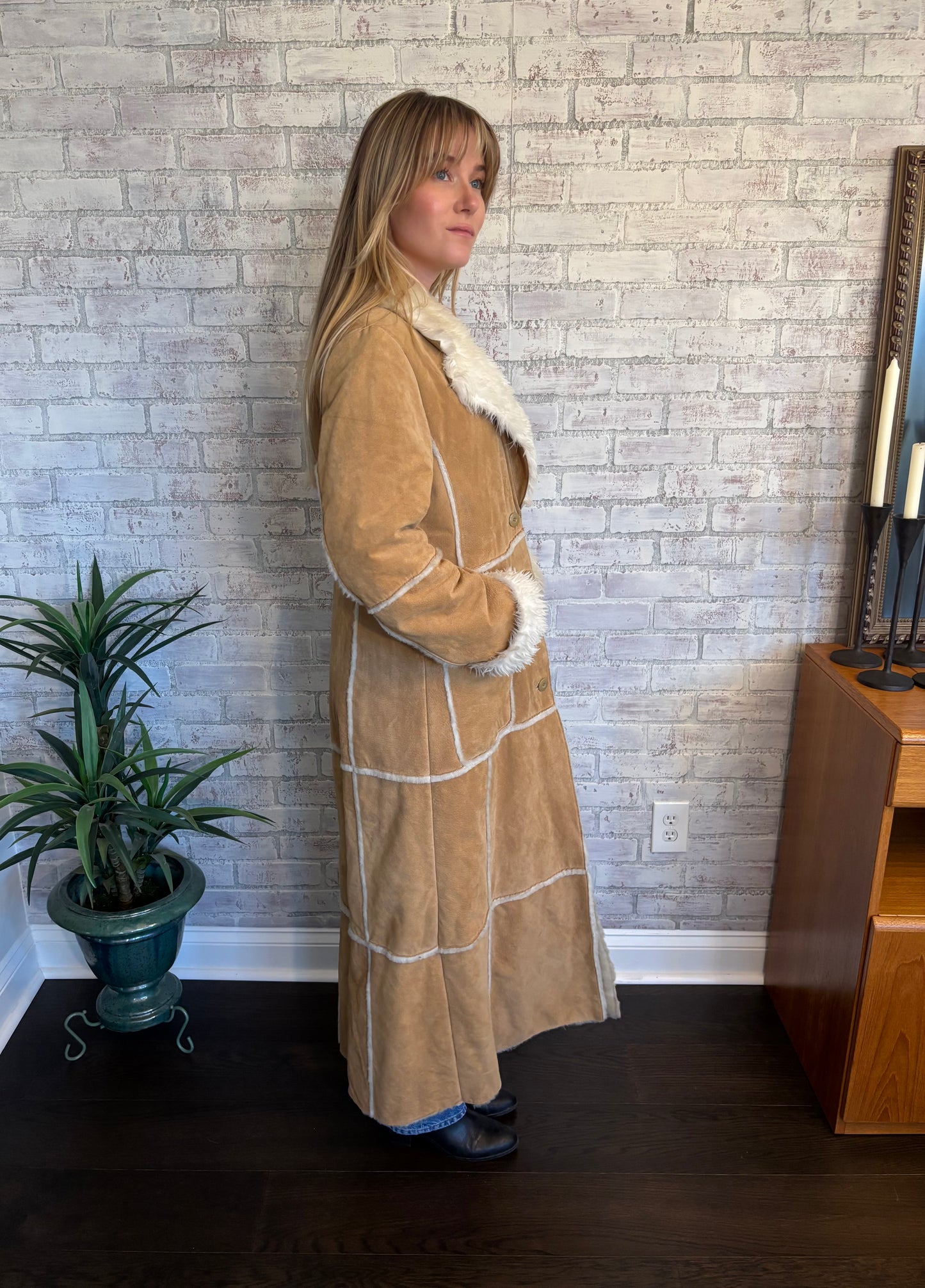 Vintage Shearling Suede Jacket