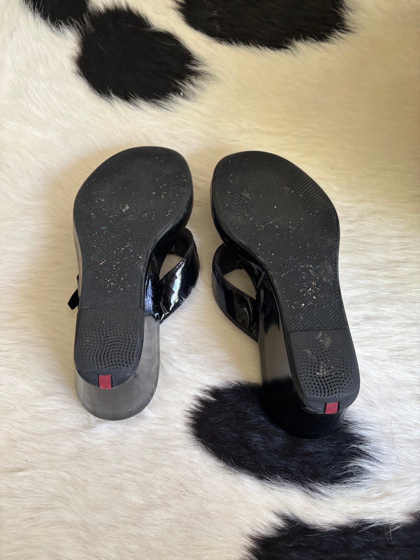 Vintage Prada Sport Wedge Flip Flops