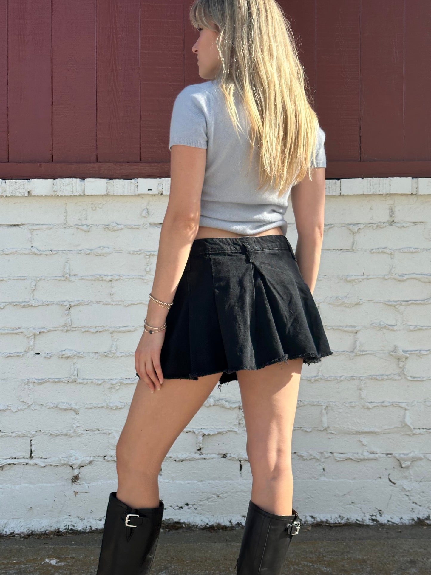 Pleated Mini Skirt