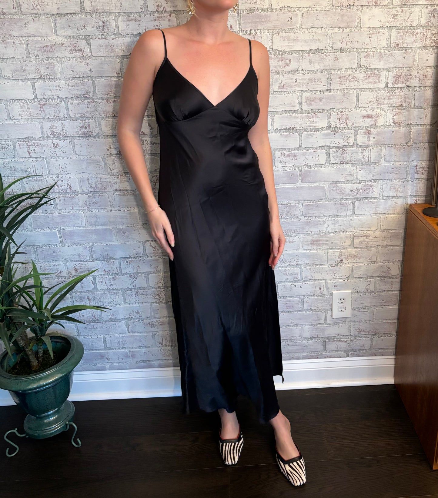 Vintage Black Silk Dress