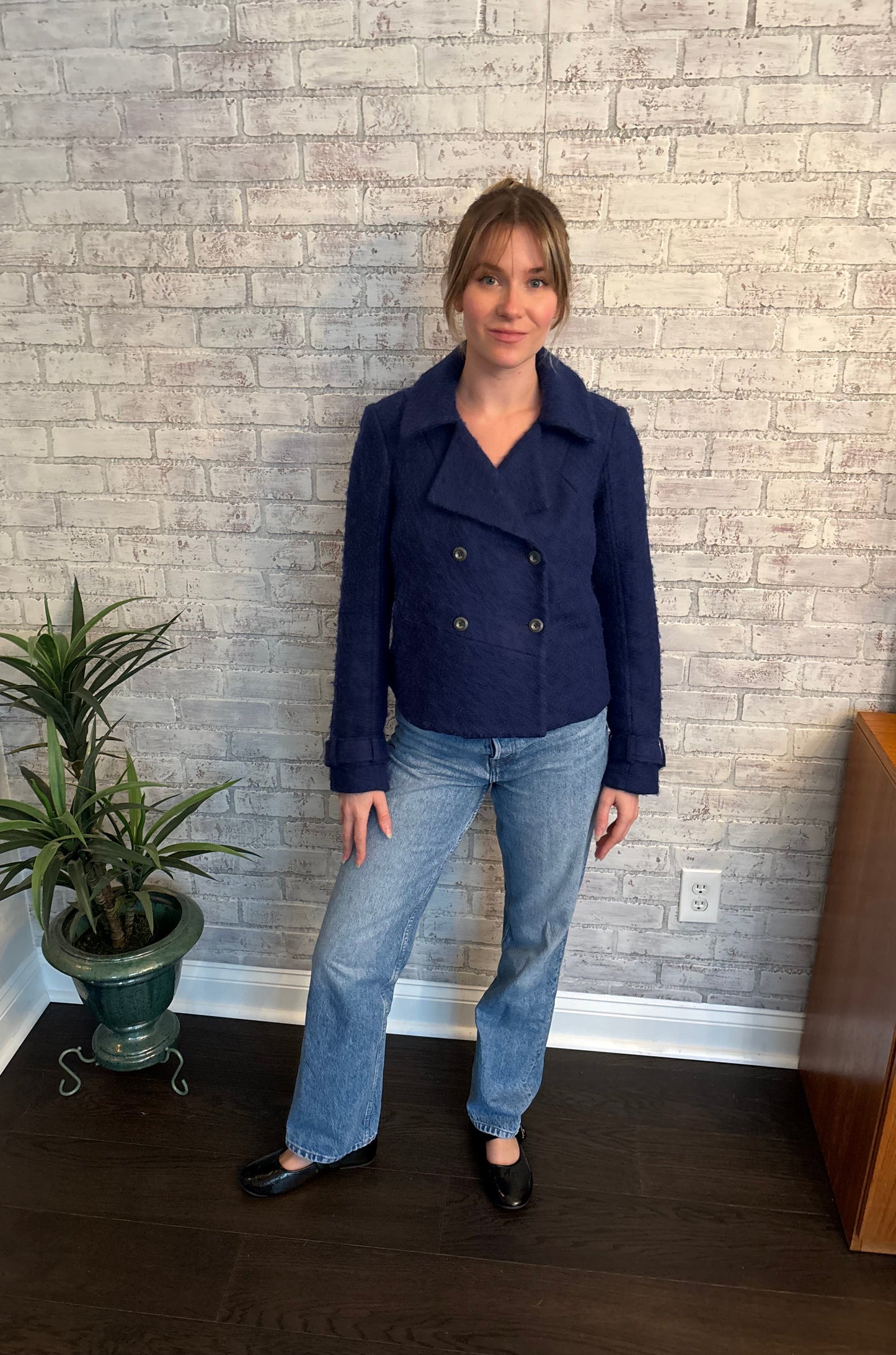 Navy Wool Coat