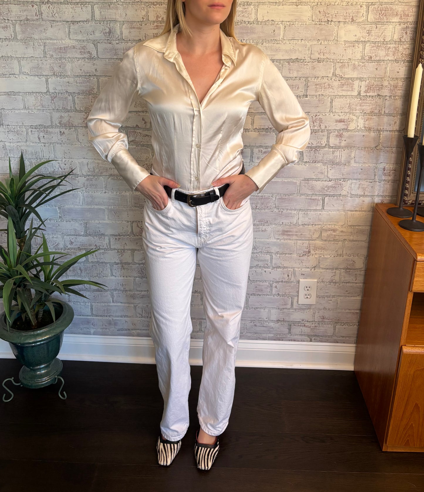 Vintage 90s Silk Bodysuit