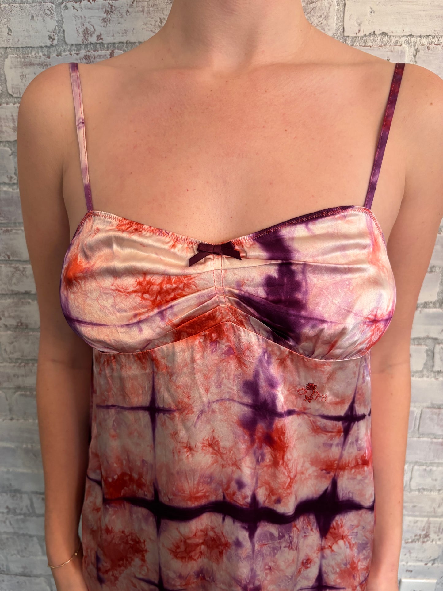 Vintage Tie Dye Mini Slip Dress